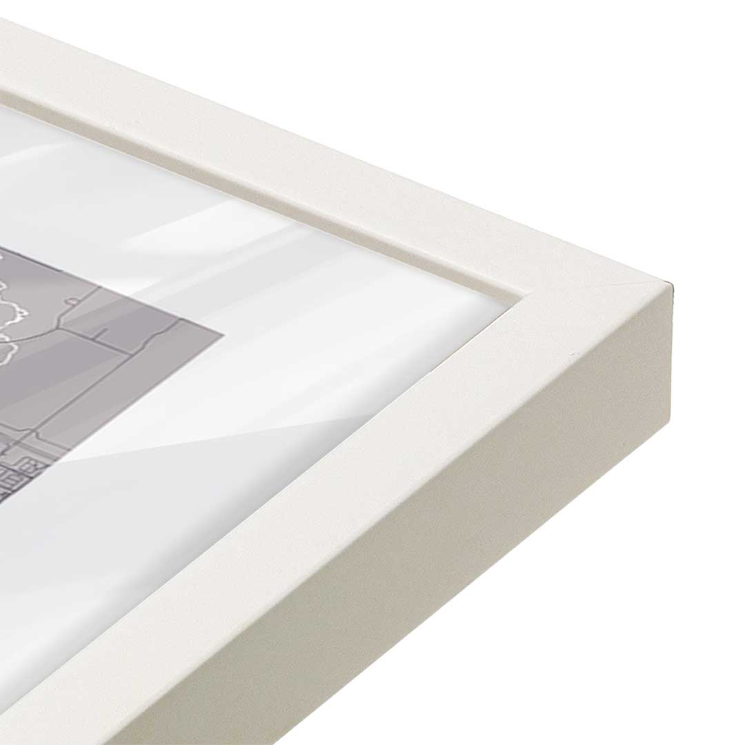 [Color:Opaque White], Picture of art in a Opaque White frame at an angle
