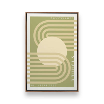 Olive Bauhaus Trio, Set of 3 Canvas Prints