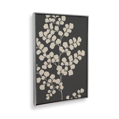 [color:Polished Chrome], Picture of art in a black frame at angle