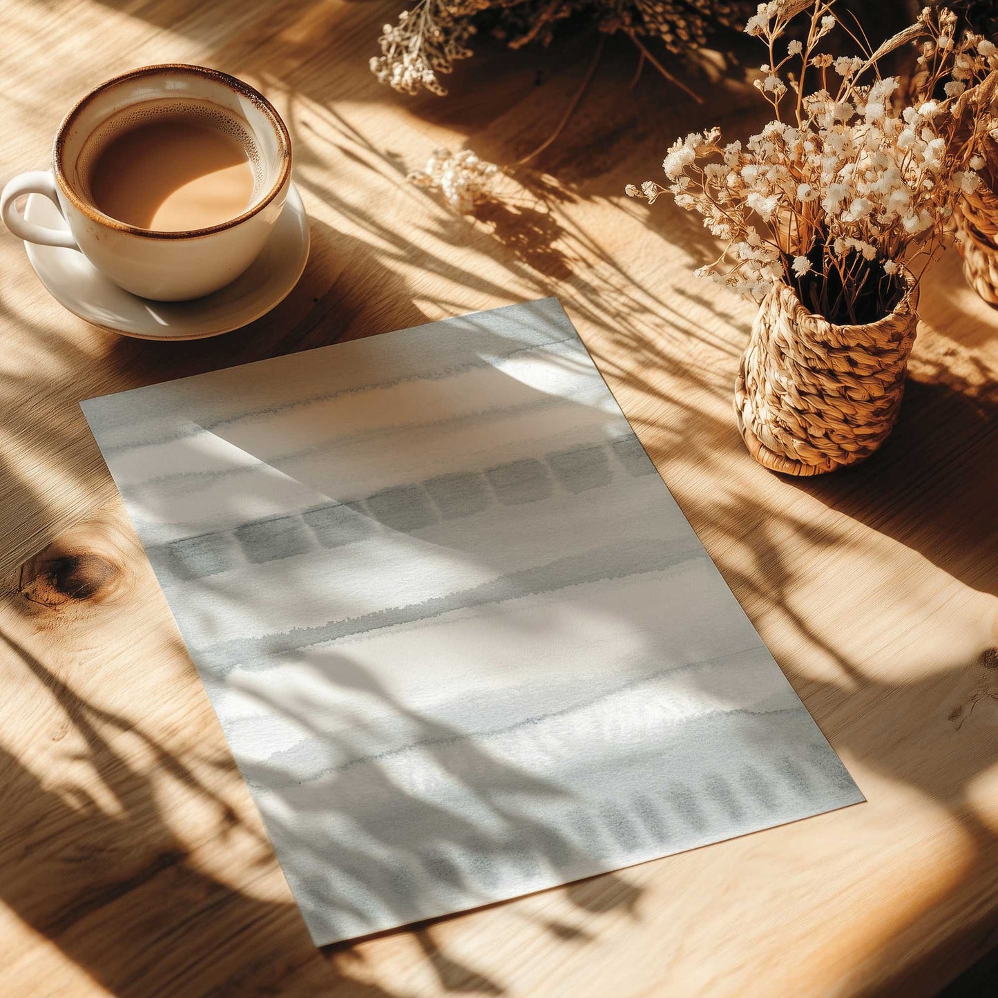 Gentle Gray Stripes II Art Print