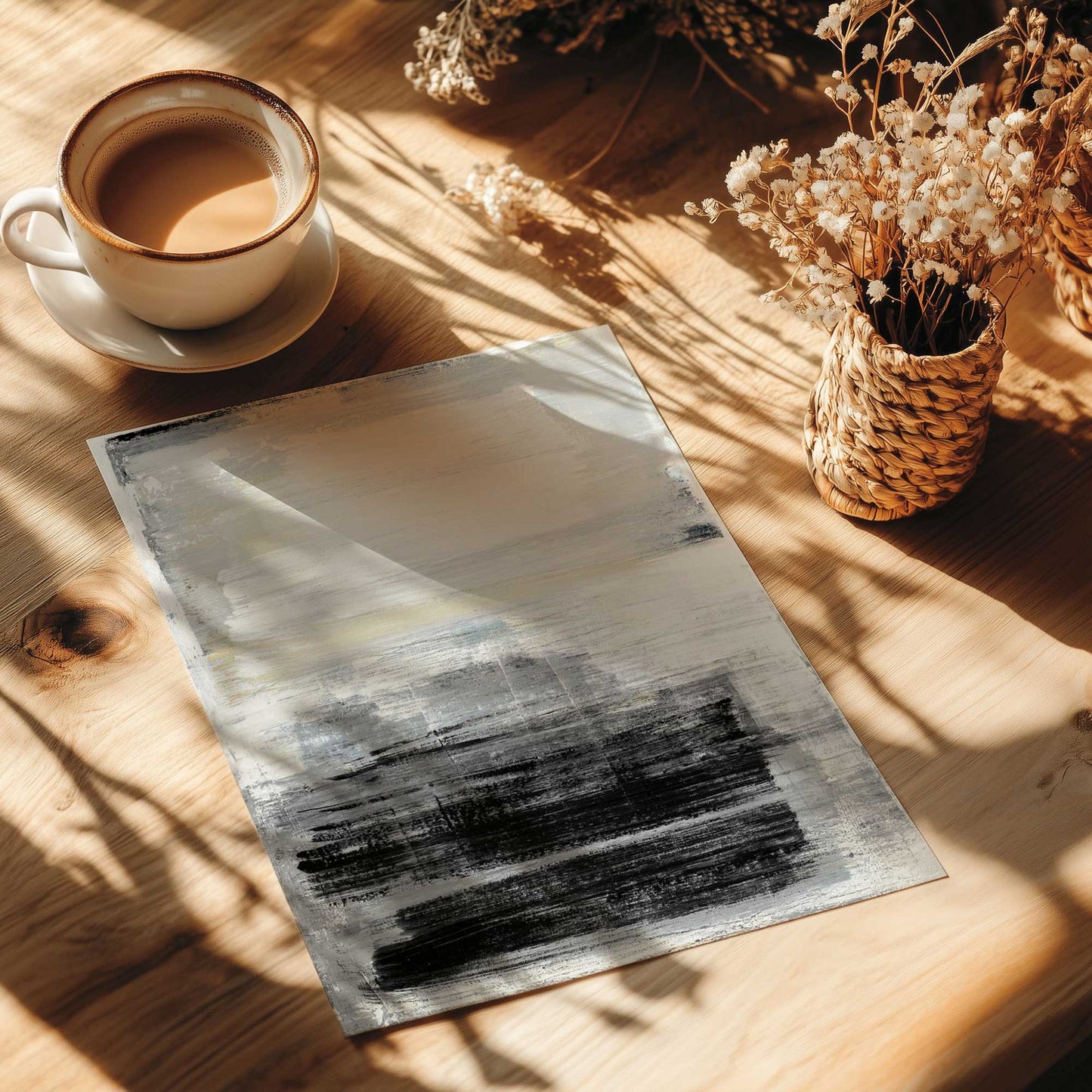 Chalk and Charcoal Abstract II Art Print