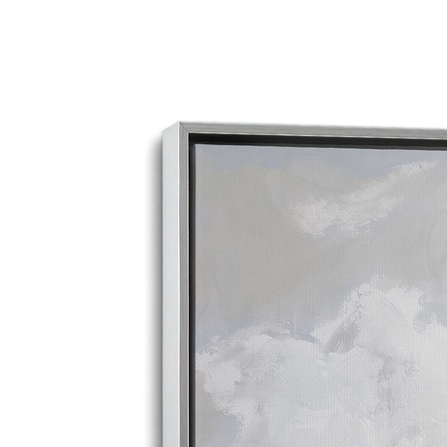 [Color:Polished Chrome], Picture of art in a Polished Chrome frame at an angle