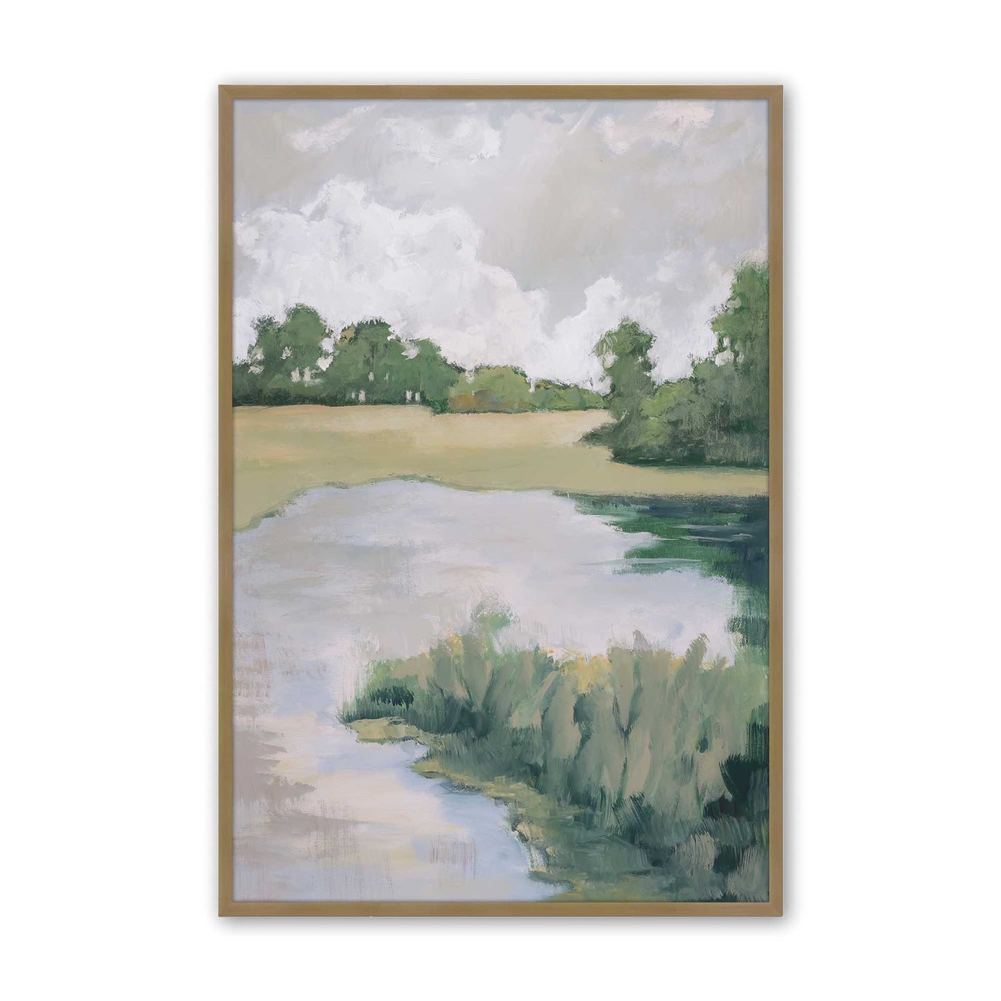 [Color:Brushed Gold], Picture of art in a Brushed Gold frame