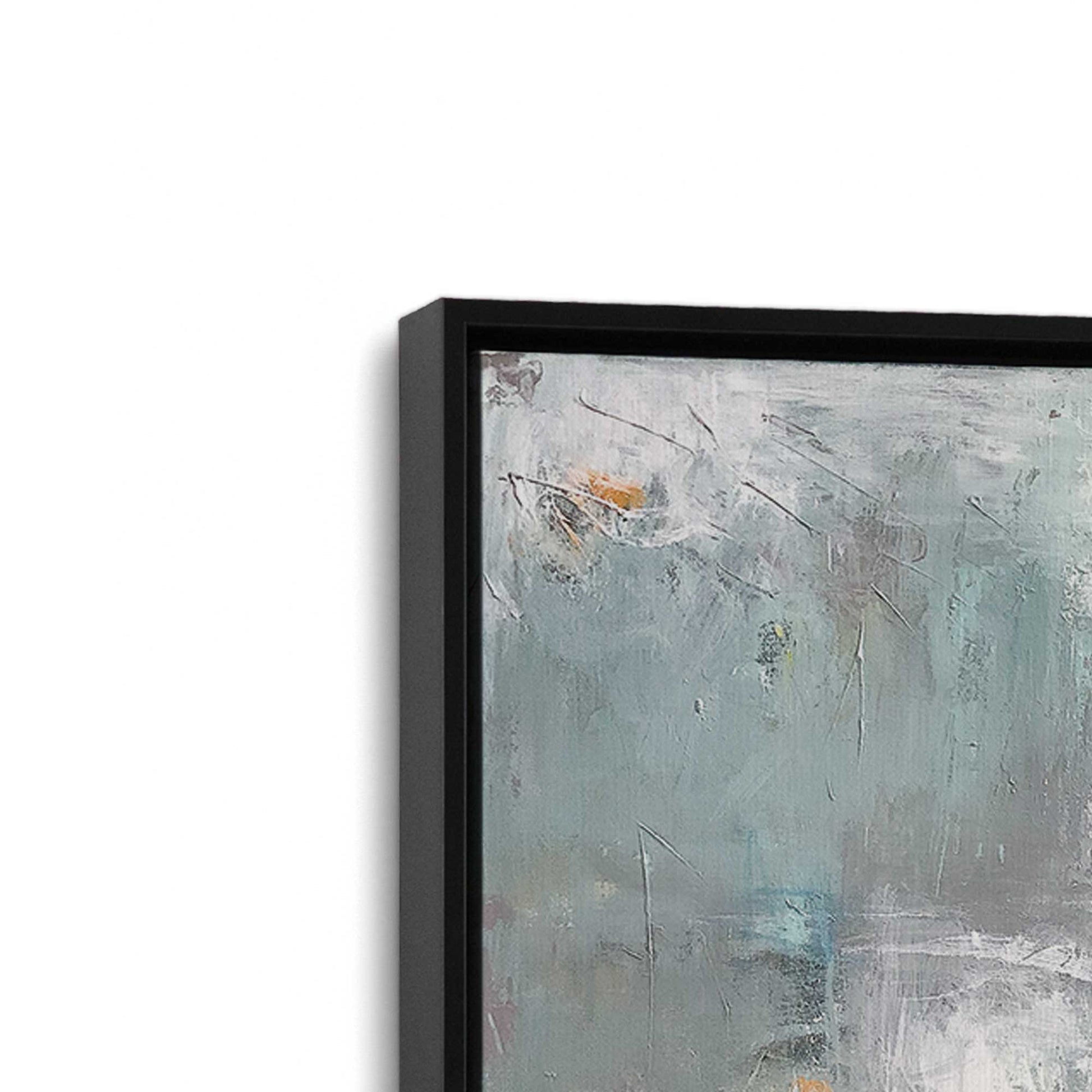 [Color:Satin Black], Picture of art in a Satin Black frame at an angle