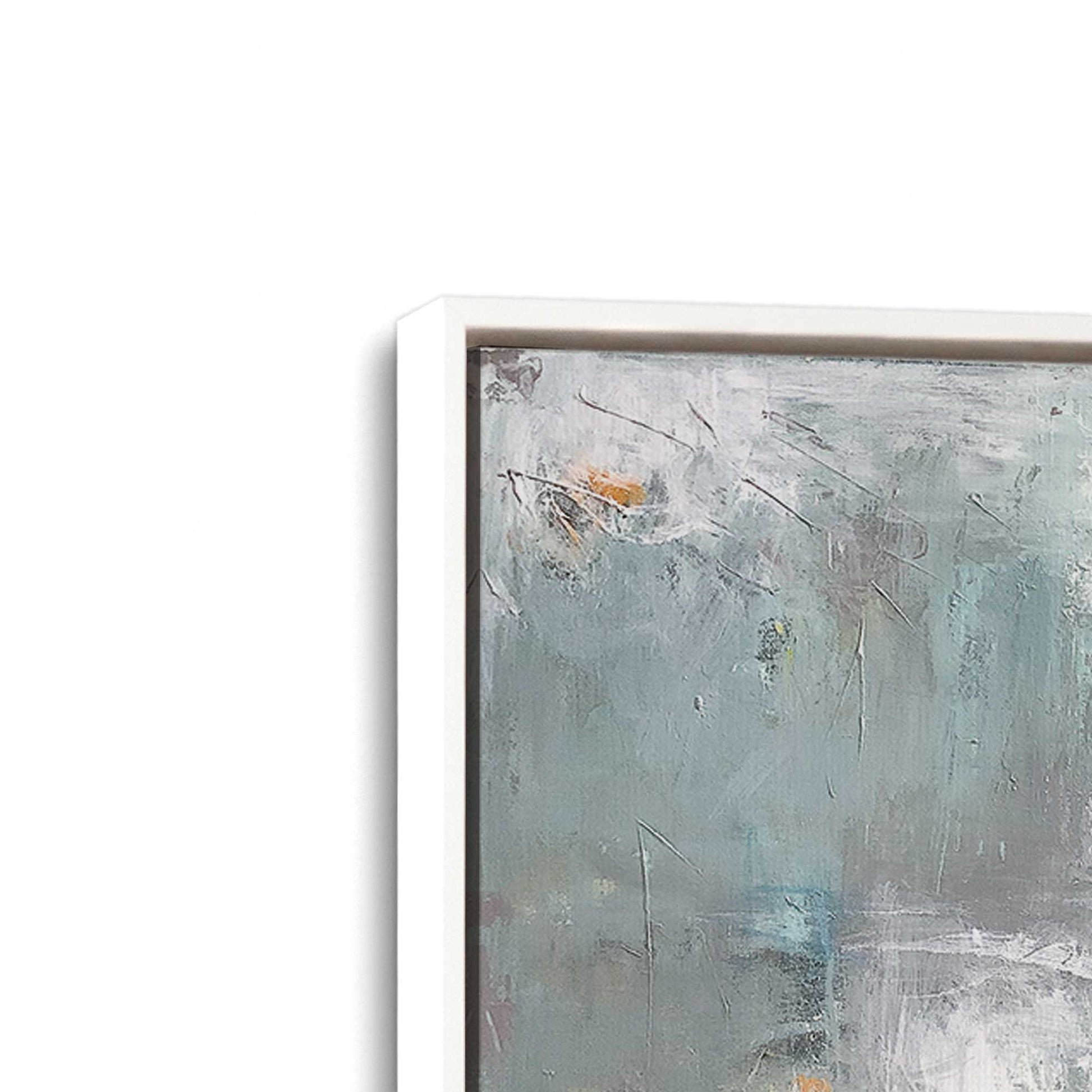 [Color:Opaque White], Picture of art in a White frame at an angle