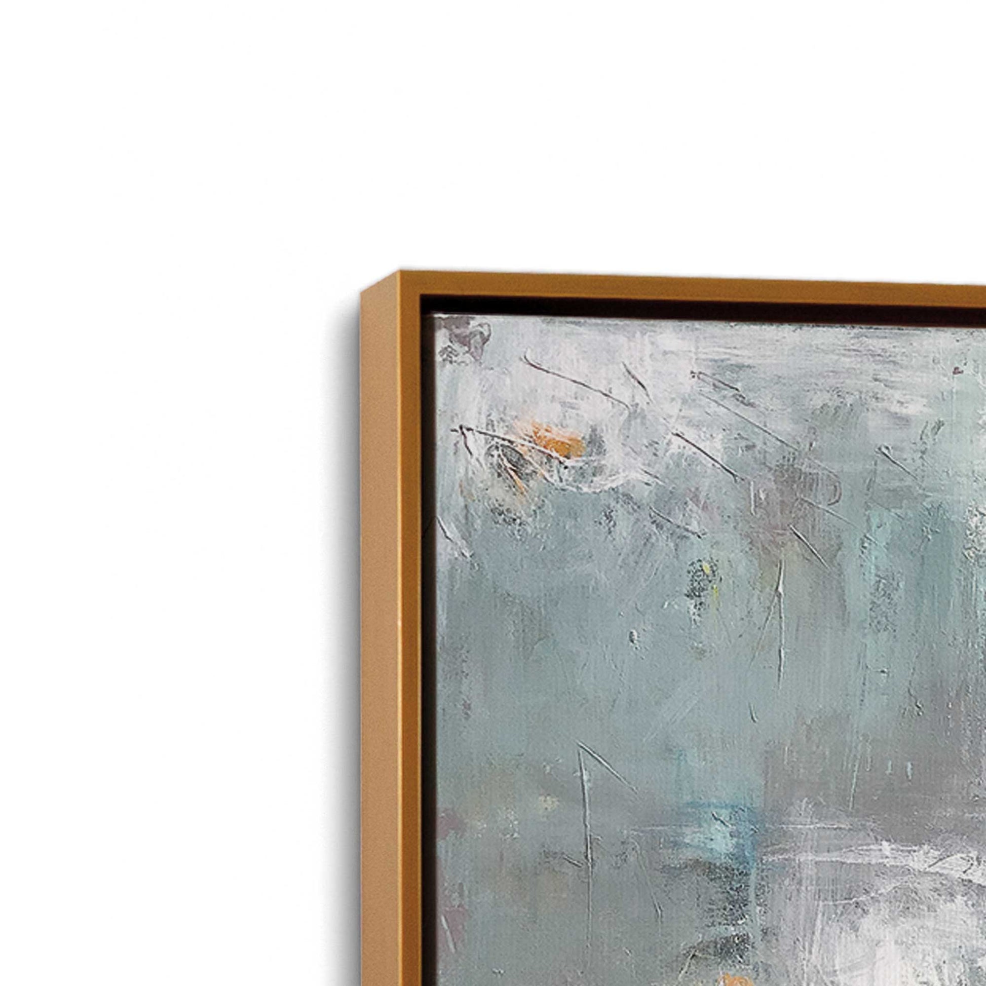 [Color:Polished Gold], Picture of art in a Polished Gold frame at an angle