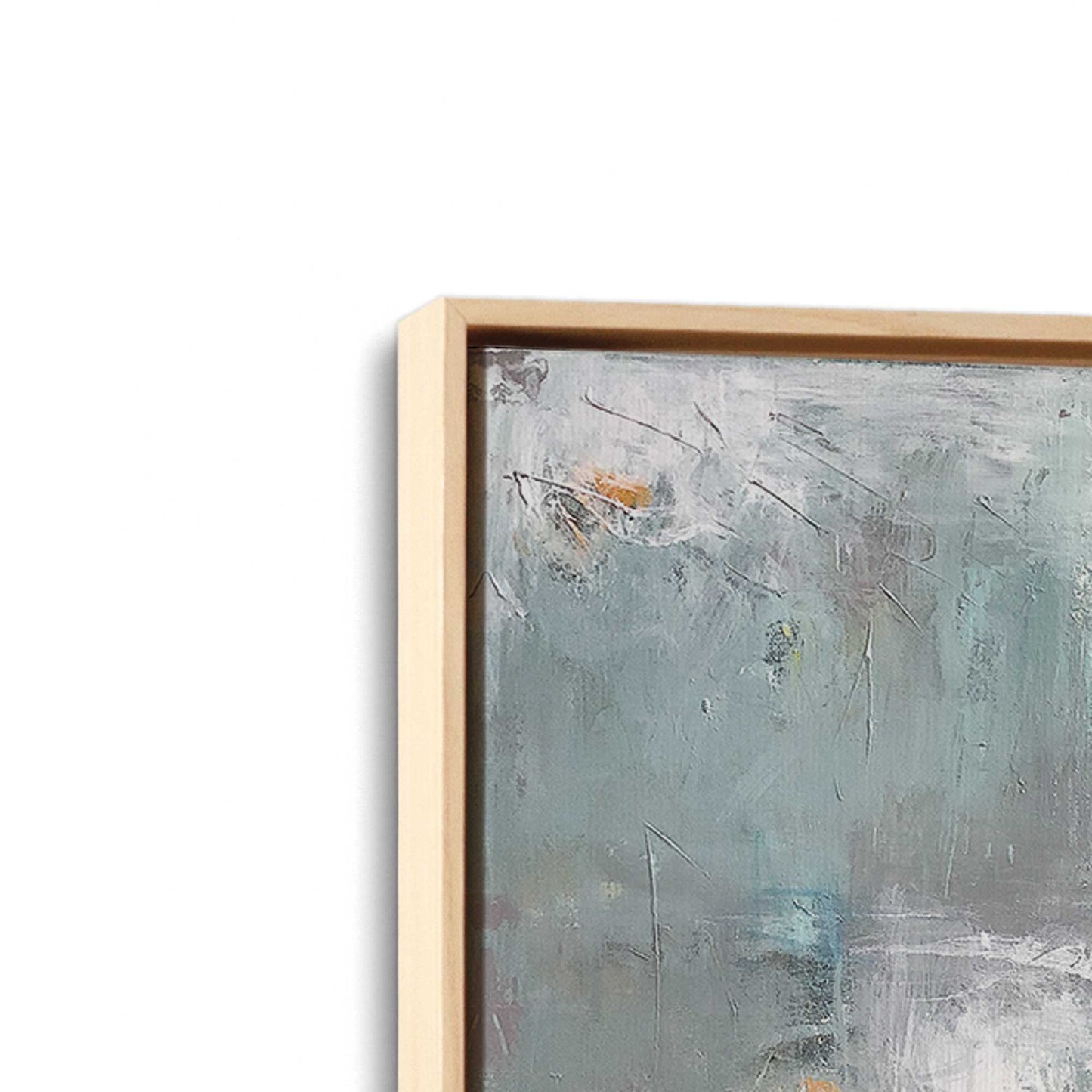 [Color:American Maple], Picture of art in a American Maple frame at an angle
