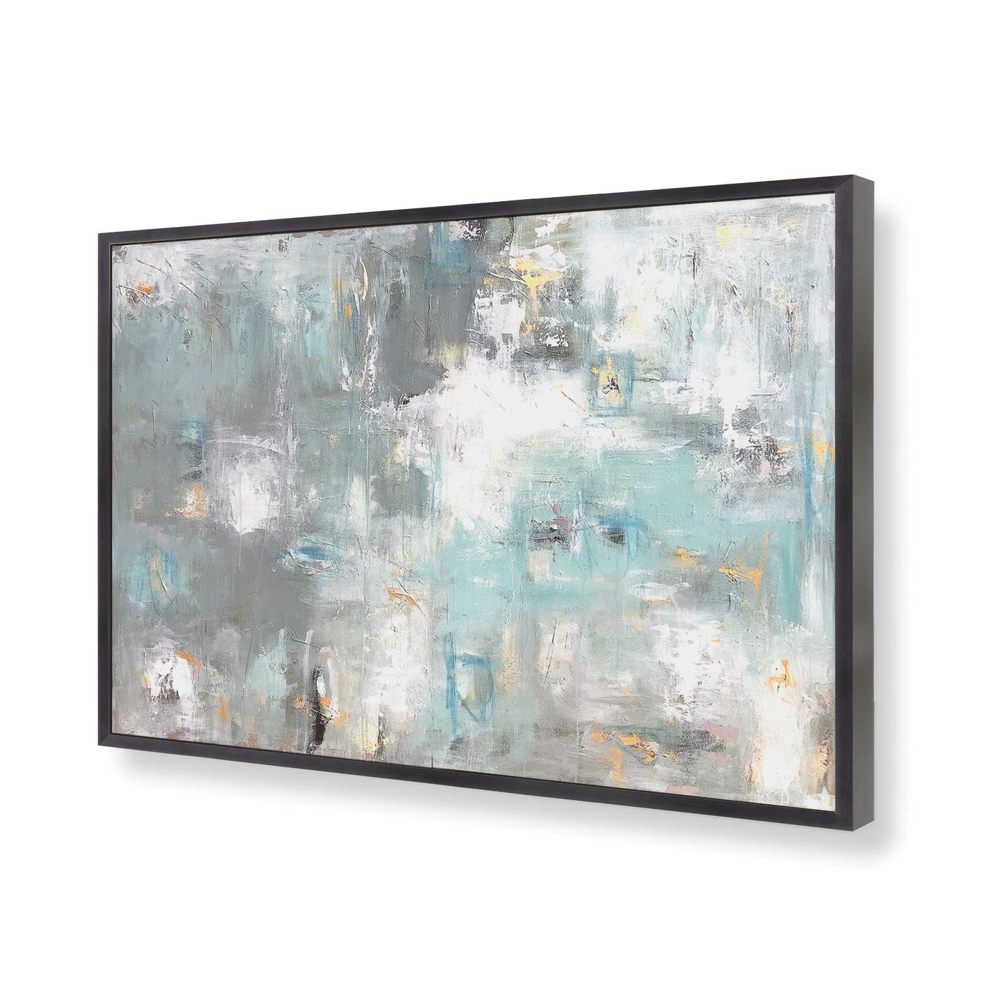 [Color:Weathered Zinc], Picture of art in a Weathered Zinc frame of the corner
