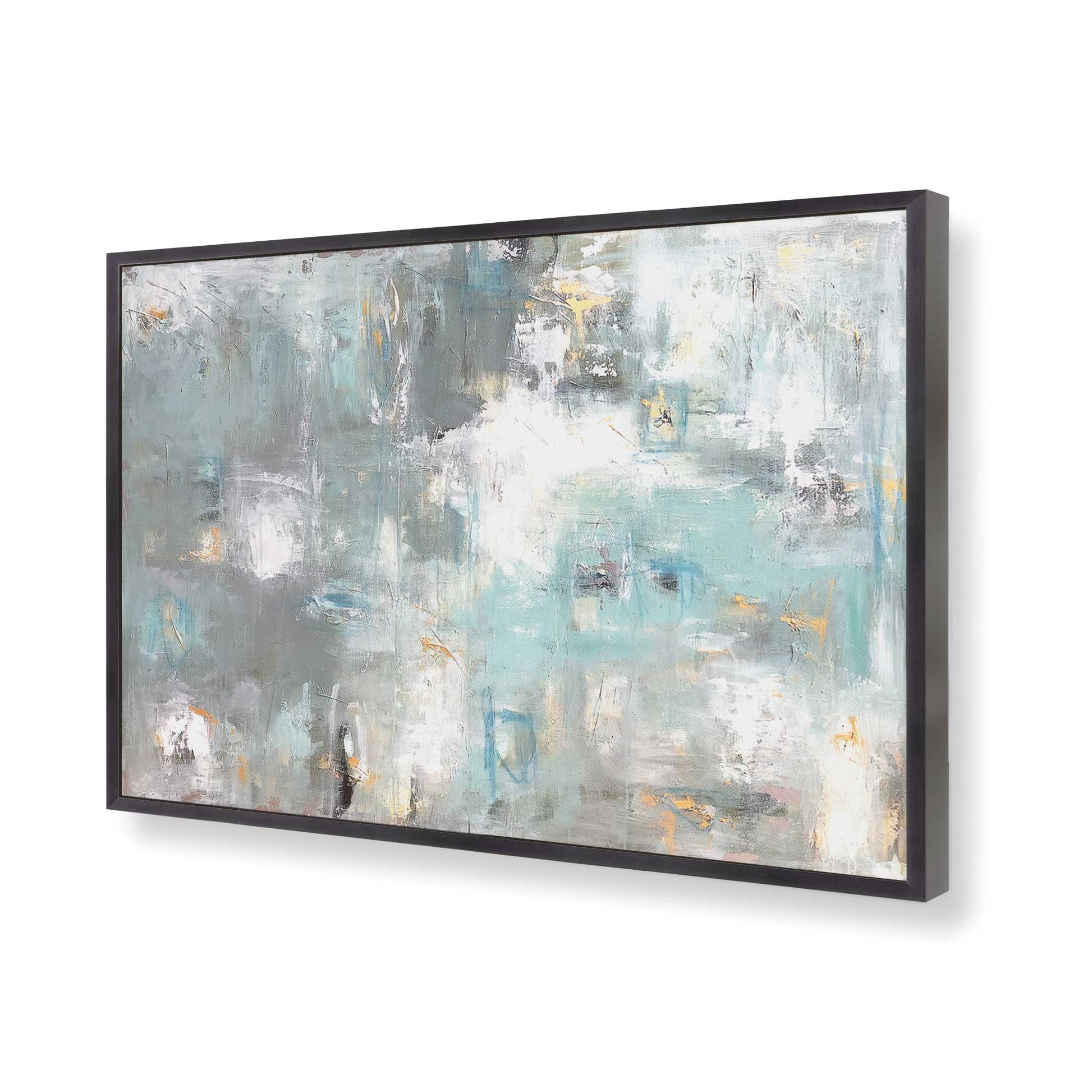 [Color:Weathered Zinc], Picture of art in a Weathered Zinc frame of the corner