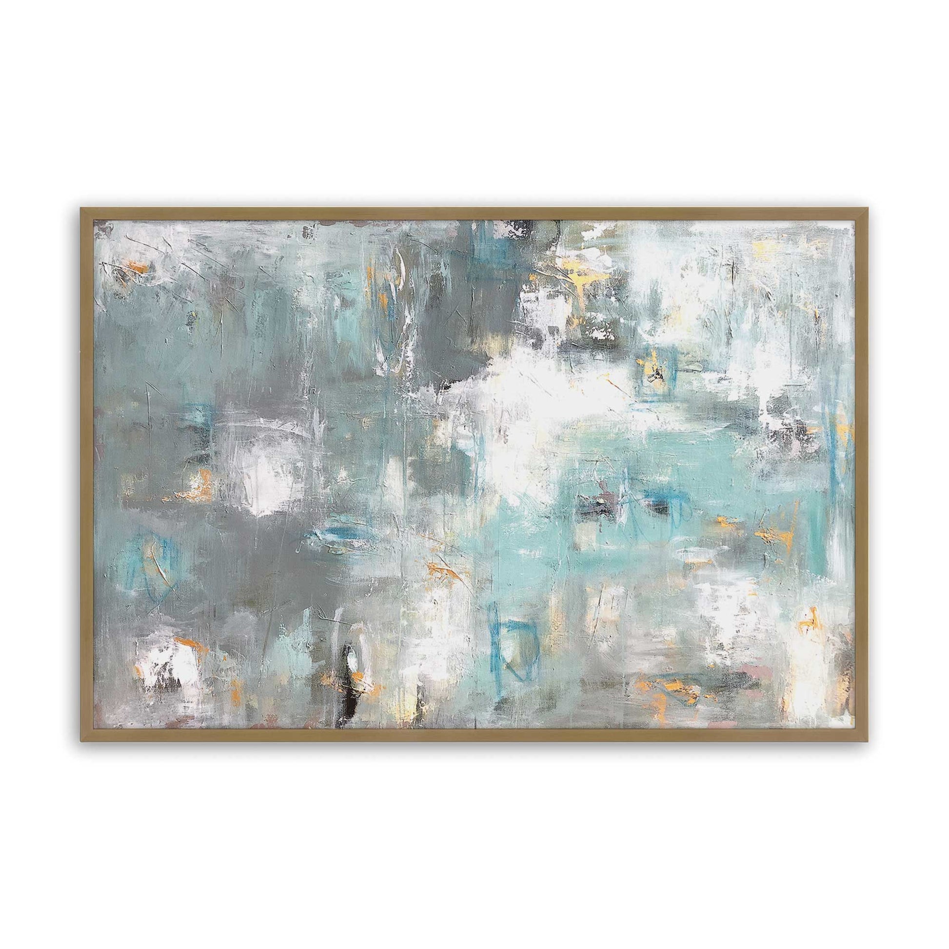 [Color:Brushed Gold], Picture of art in a Brushed Gold frame