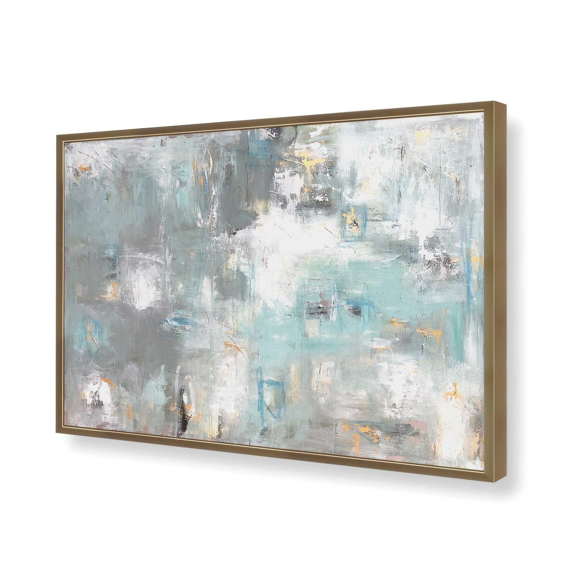 [Color:Brushed Gold], Picture of art in a Brushed Gold frame of the corner
