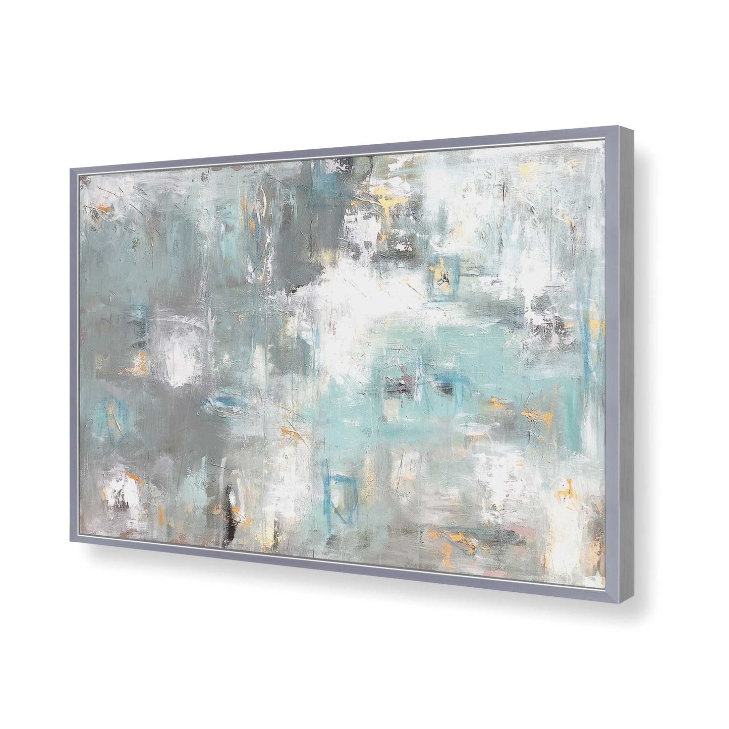 [Color:Polished Chrome], Picture of art in a Polished Chrome frame of the corner