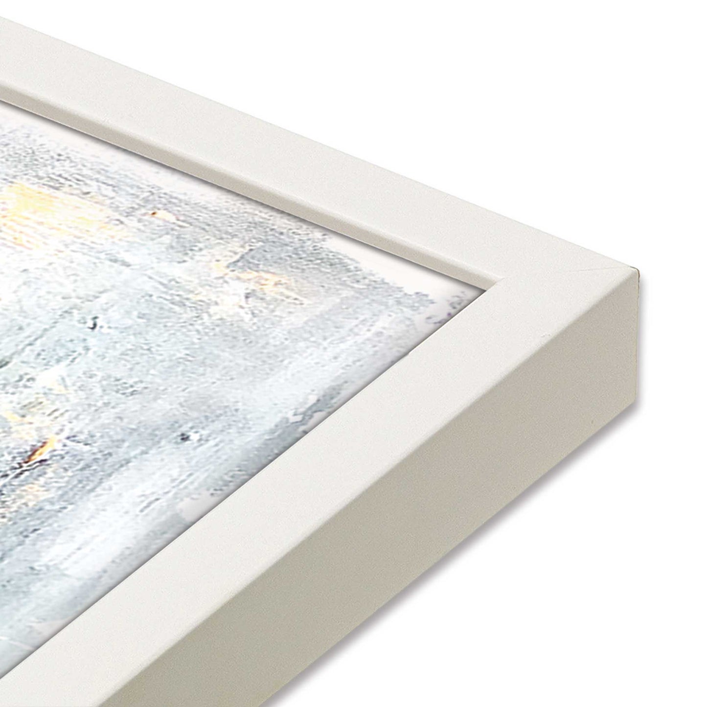 [Color:Opaque White], Picture of art in a Opaque White frame at an angle