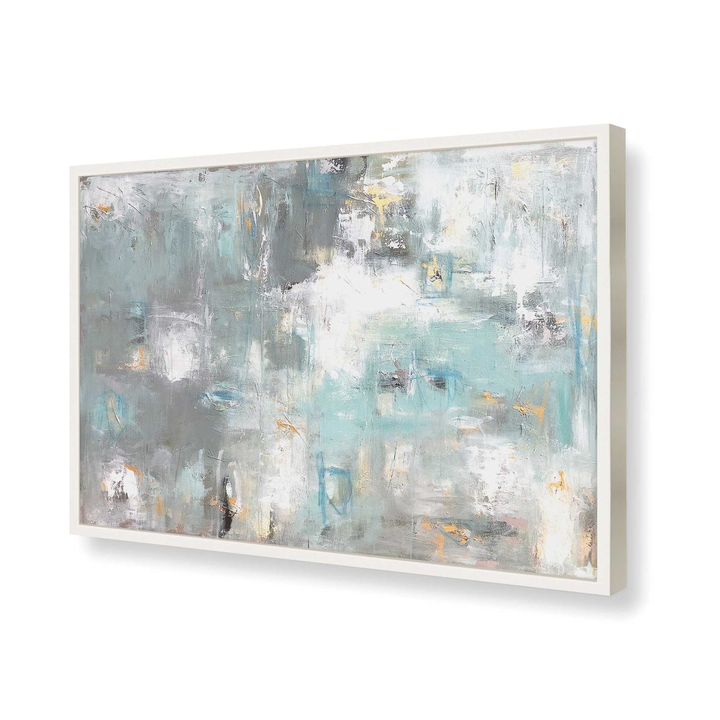 [Color:Opaque White], Picture of art in a Opaque White frame of the corner