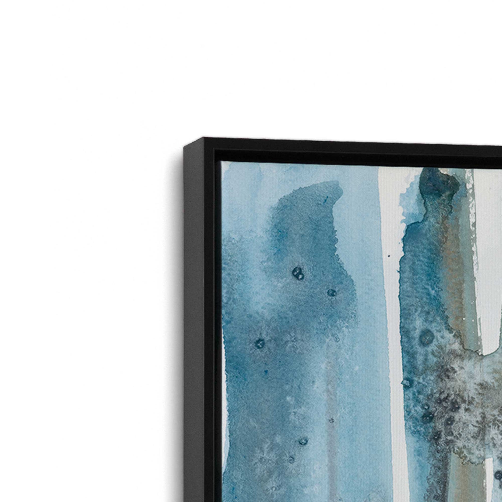 [Color:Satin Black], Picture of art in a Satin Black frame at an angle