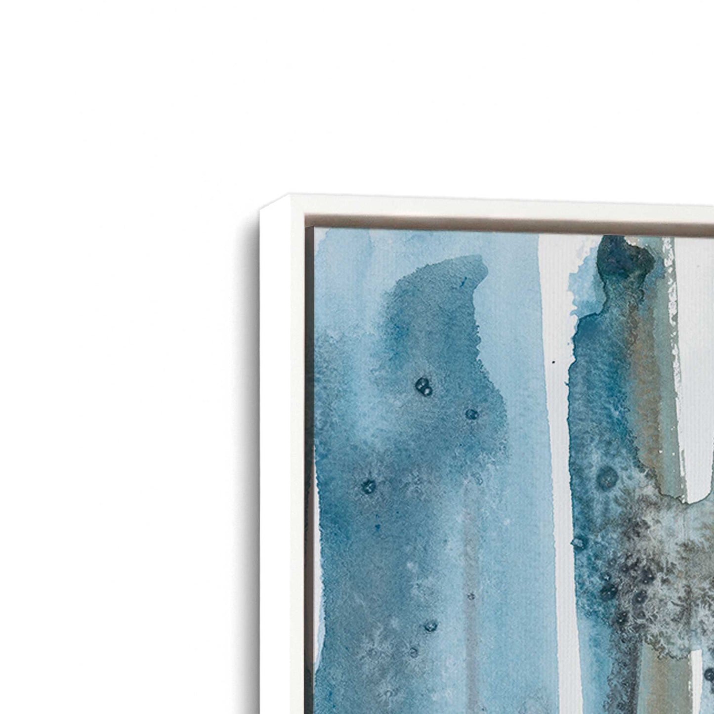 [Color:Opaque White], Picture of art in a White frame at an angle