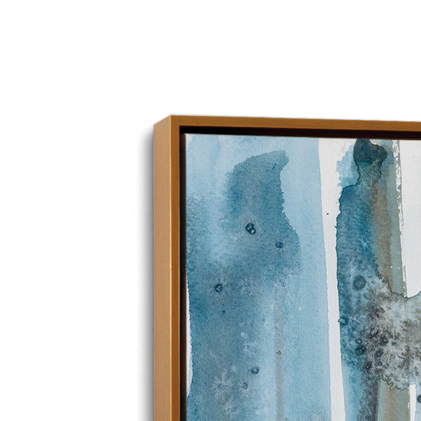 [Color:Polished Gold], Picture of art in a Polished Gold frame at an angle