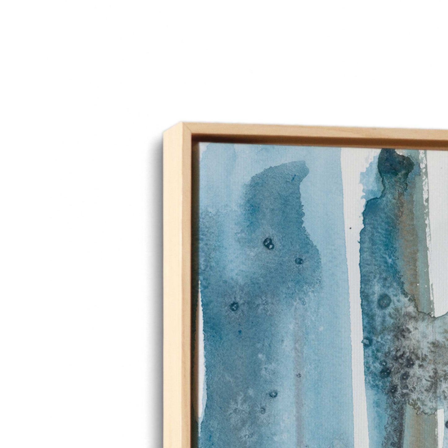 [Color:American Maple], Picture of art in a American Maple frame at an angle