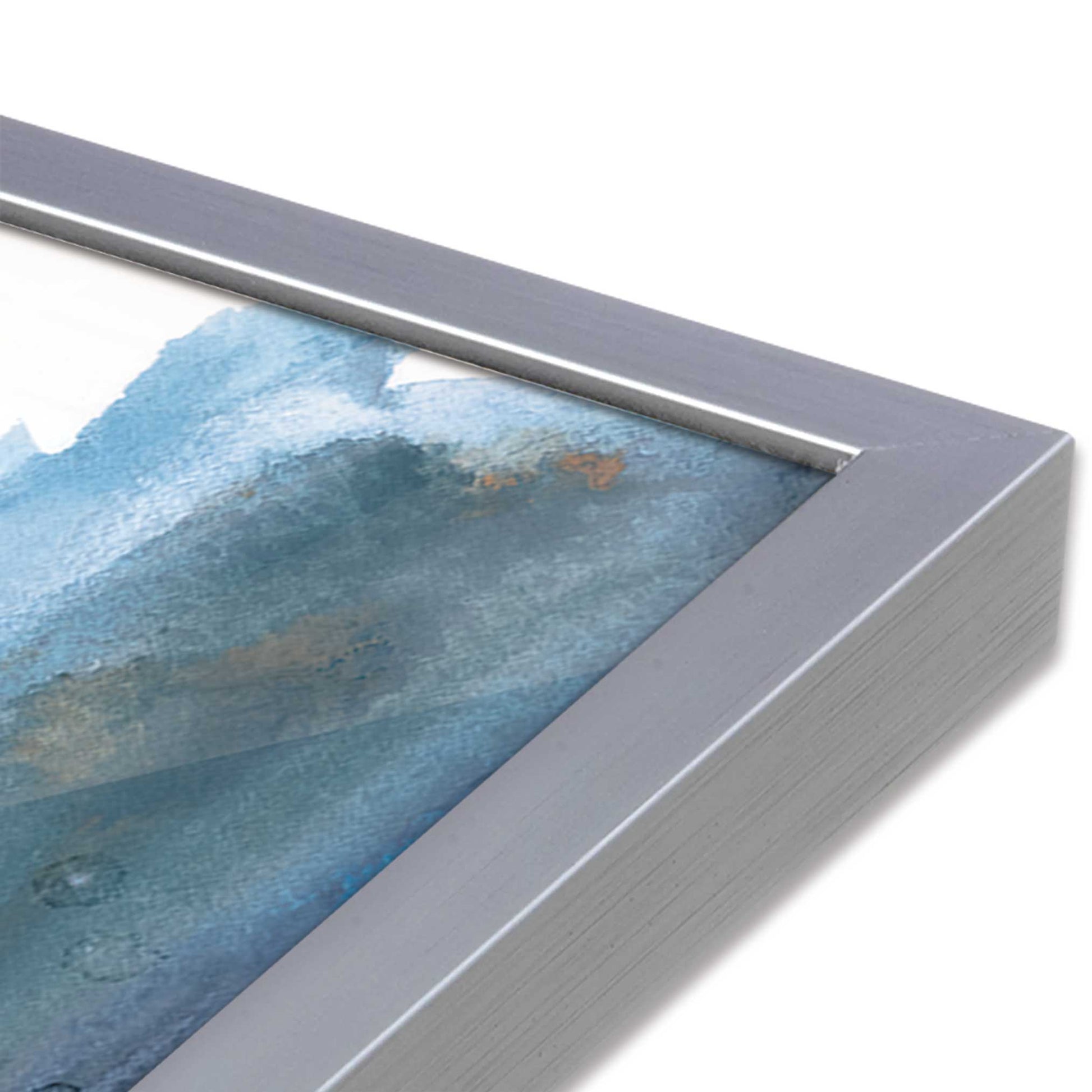 [Color:Polished Chrome], Picture of art in a Polished Chrome frame at an angle