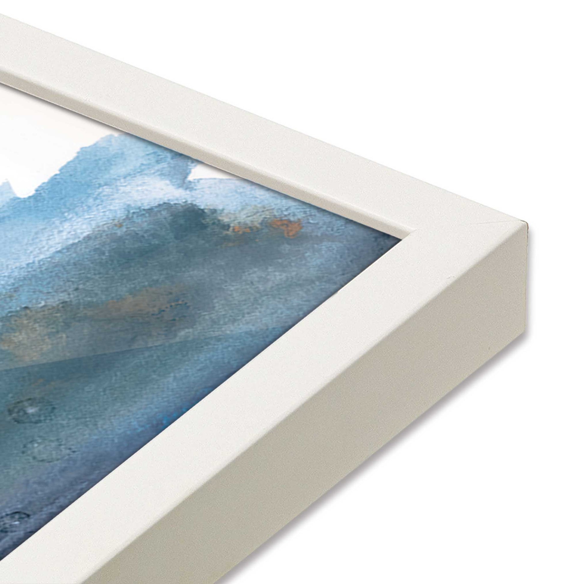 [Color:Opaque White], Picture of art in a Opaque White frame at an angle