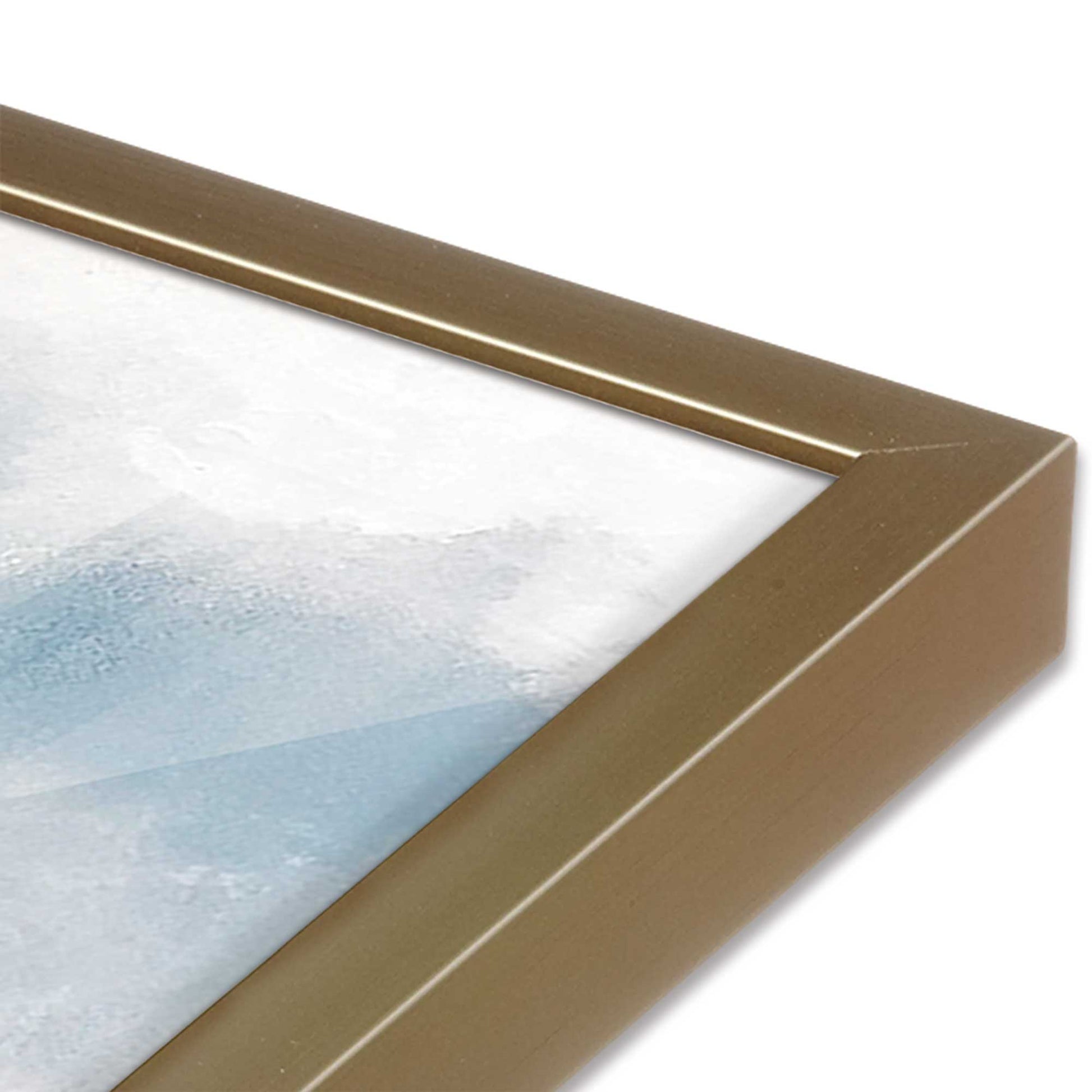 [Color:Brushed Gold], Picture of art in a Brushed Gold frame at an angle