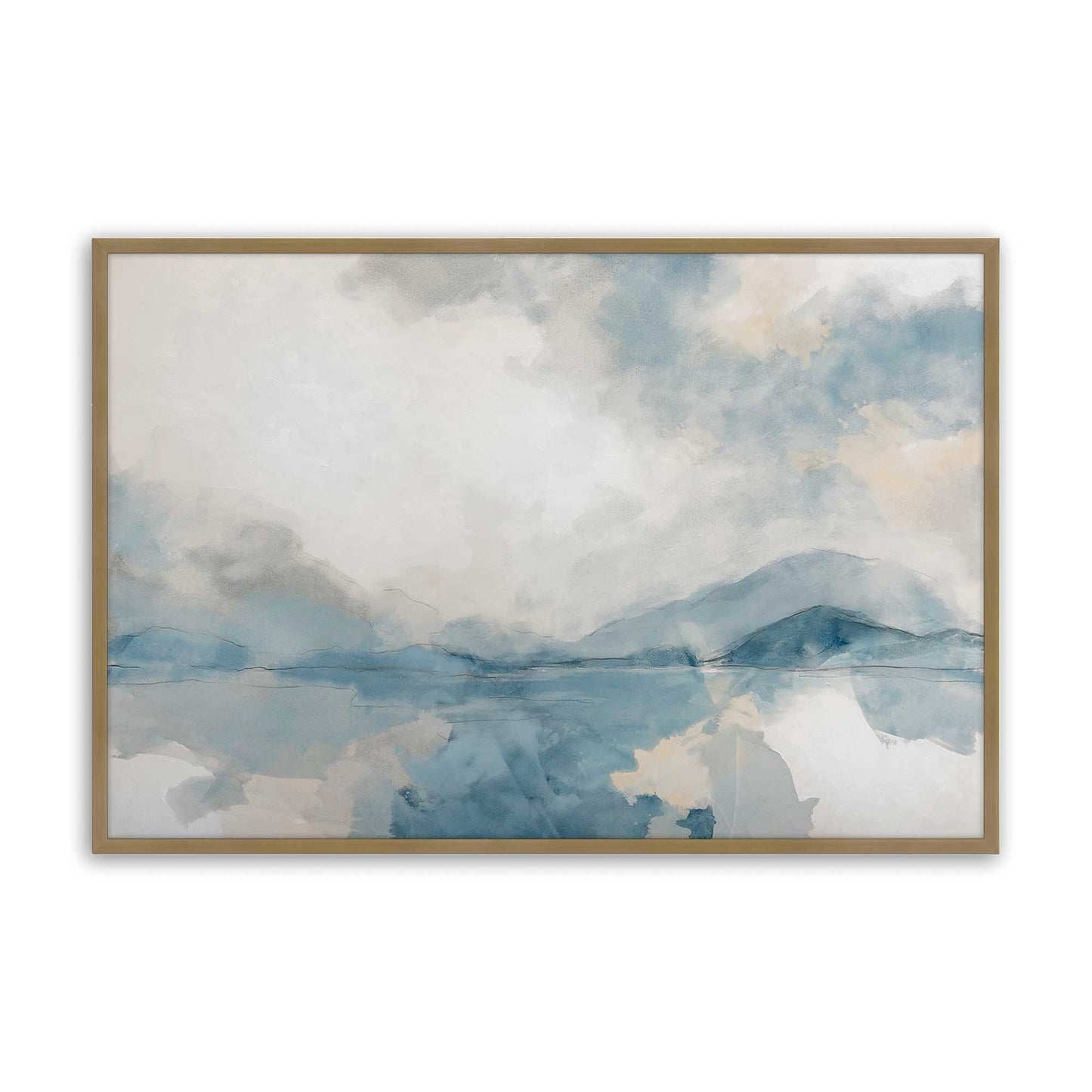 [Color:Brushed Gold], Picture of art in a Brushed Gold frame