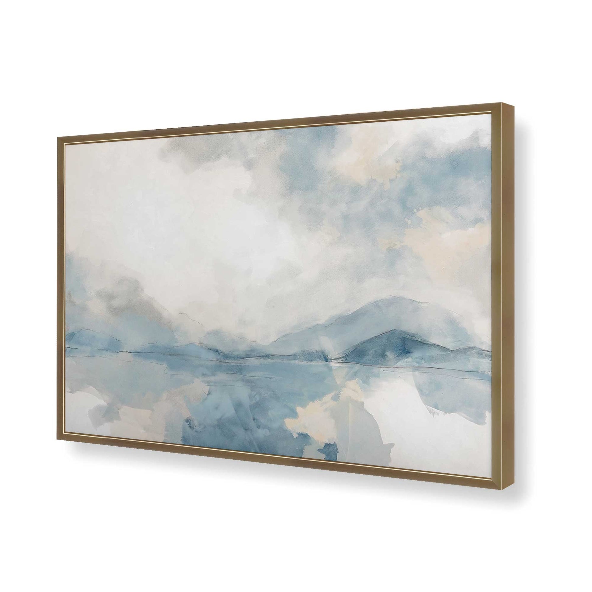 [Color:Brushed Gold], Picture of art in a Brushed Gold frame of the corner