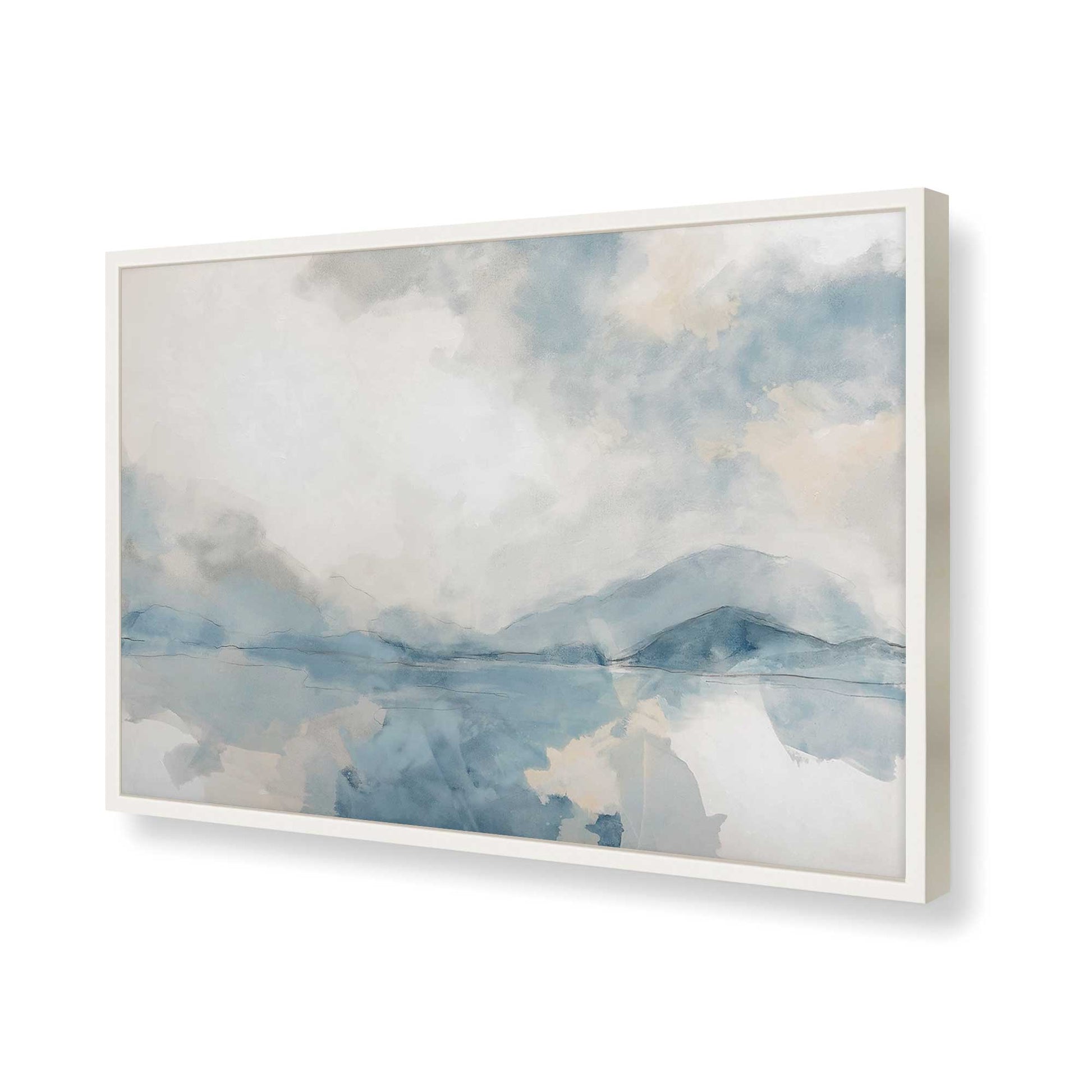 [Color:Opaque White], Picture of art in a Opaque White frame of the corner