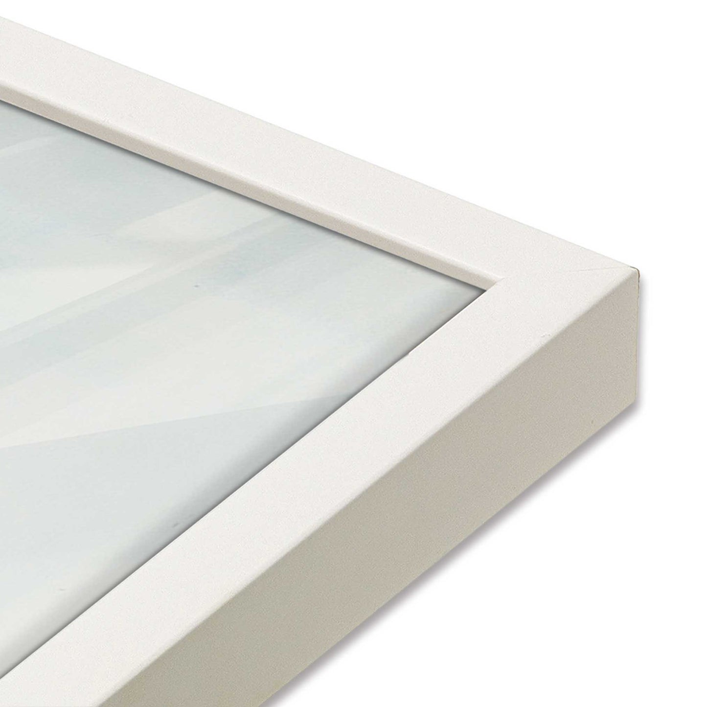 [Color:Opaque White], Picture of art in a Opaque White frame at an angle