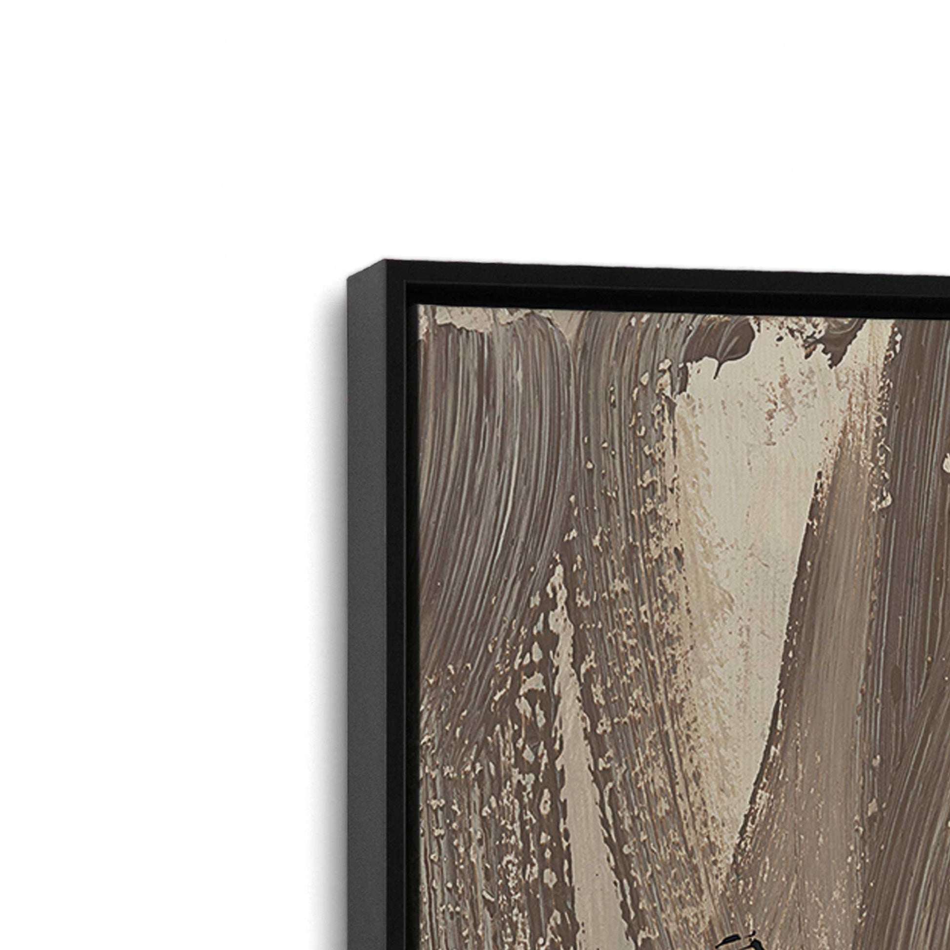 [Color:Satin Black], Picture of art in a Satin Black frame at an angle