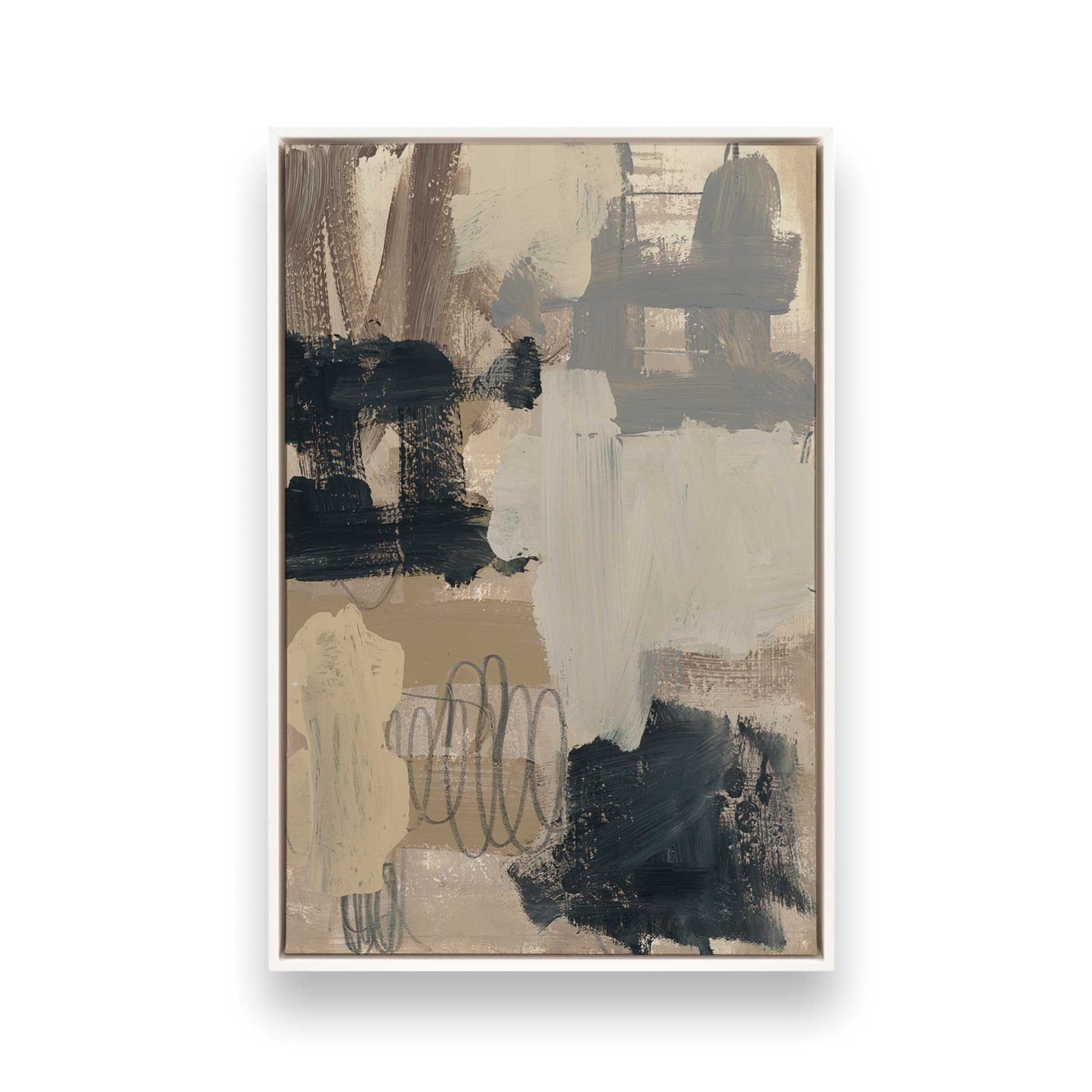 [Color:Opaque White], Picture of art in a White frame