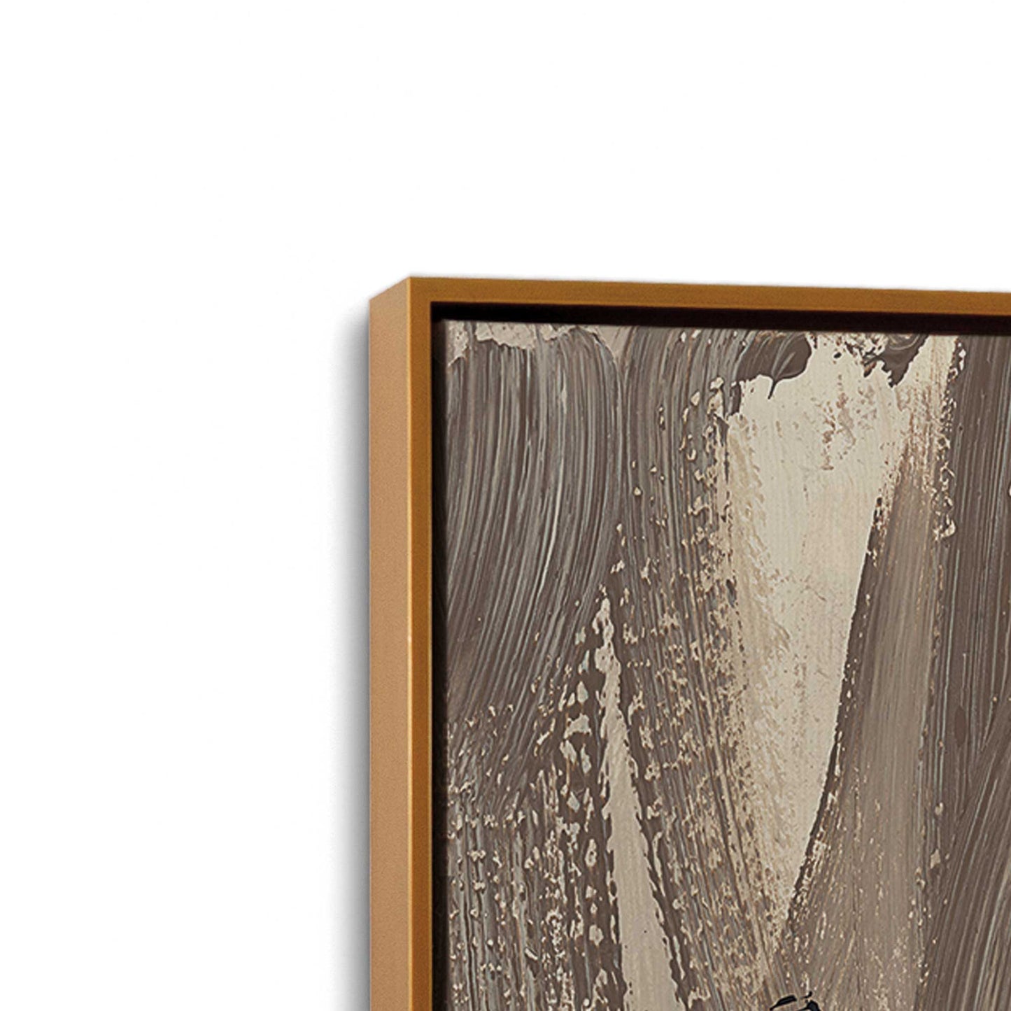 [Color:Polished Gold], Picture of art in a Polished Gold frame at an angle