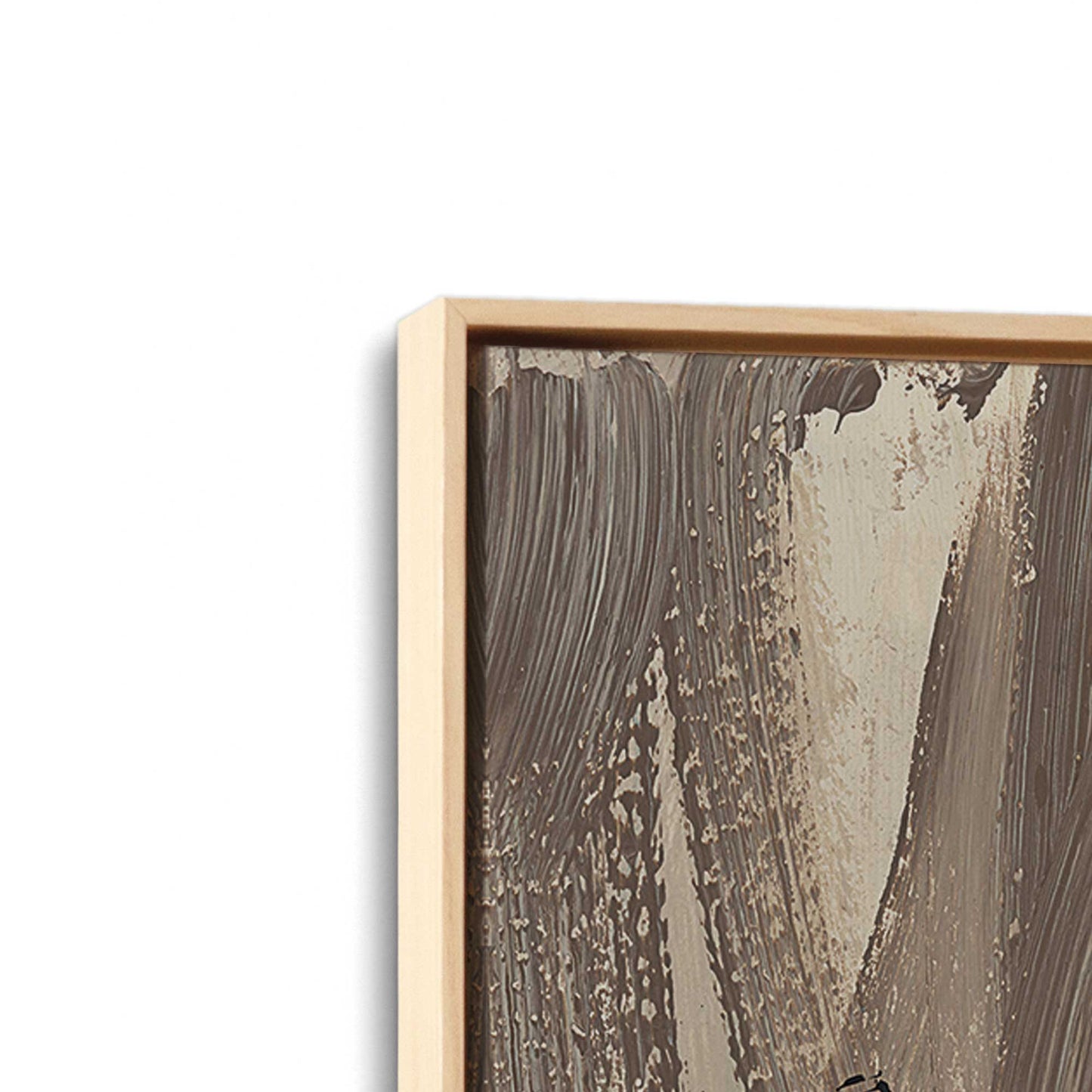 [Color:American Maple], Picture of art in a American Maple frame at an angle
