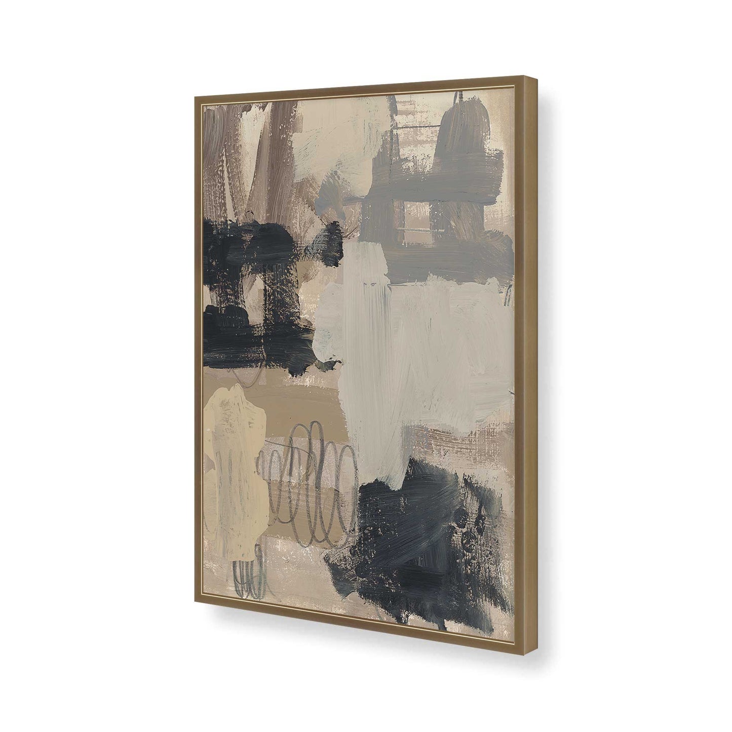 [Color:Brushed Gold], Picture of art in a Brushed Gold frame of the corner