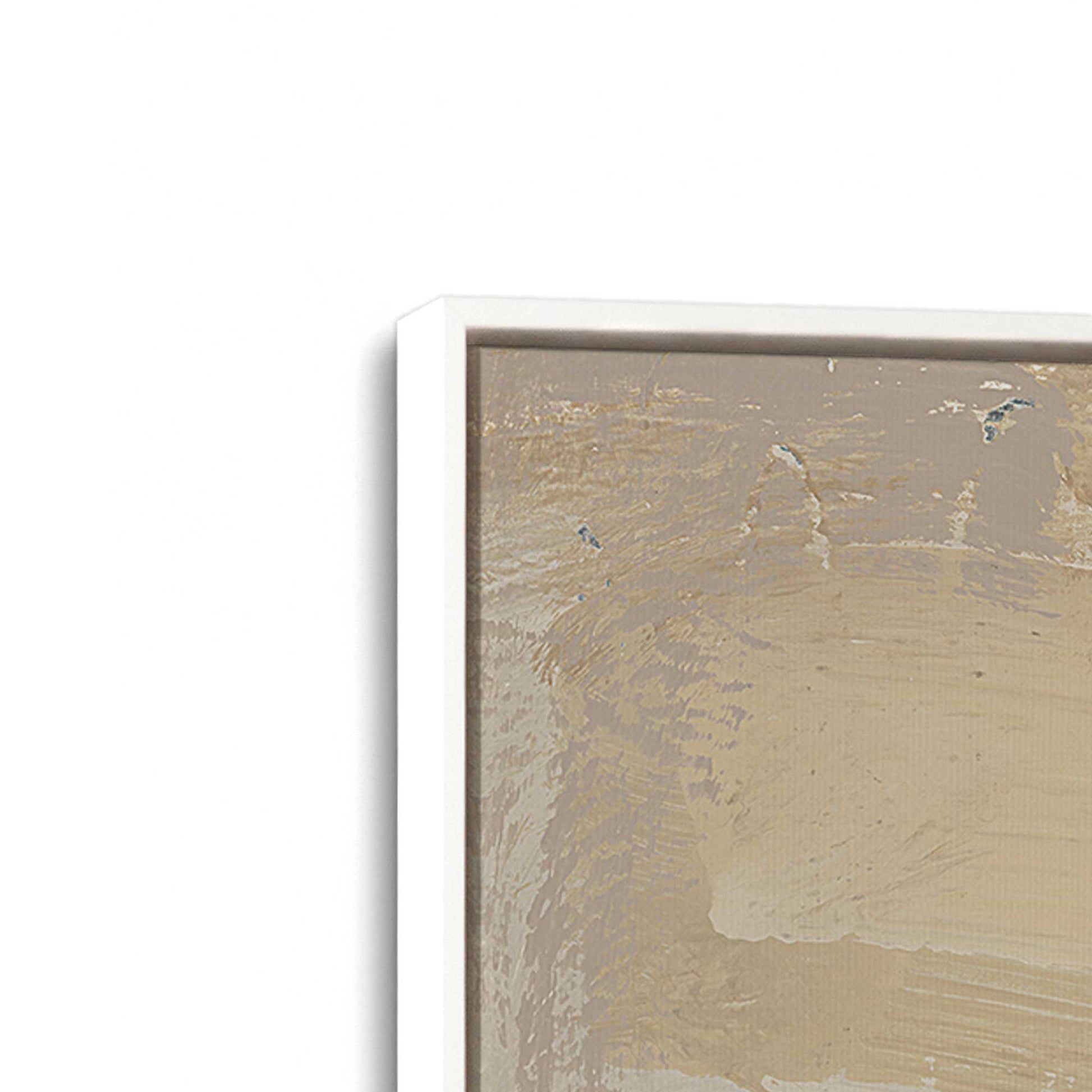 [Color:Opaque White], Picture of art in a White frame at an angle