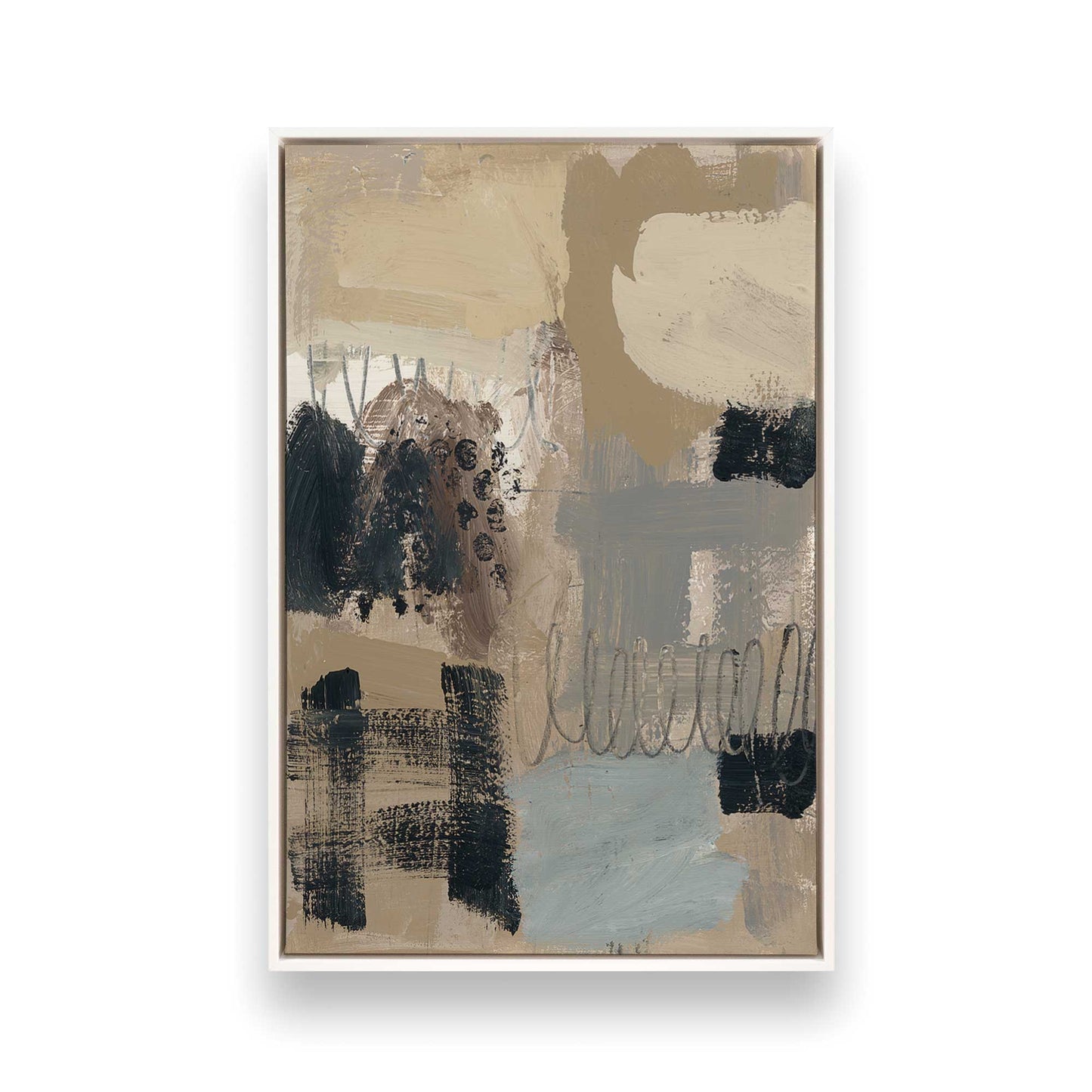 [Color:Opaque White], Picture of art in a White frame