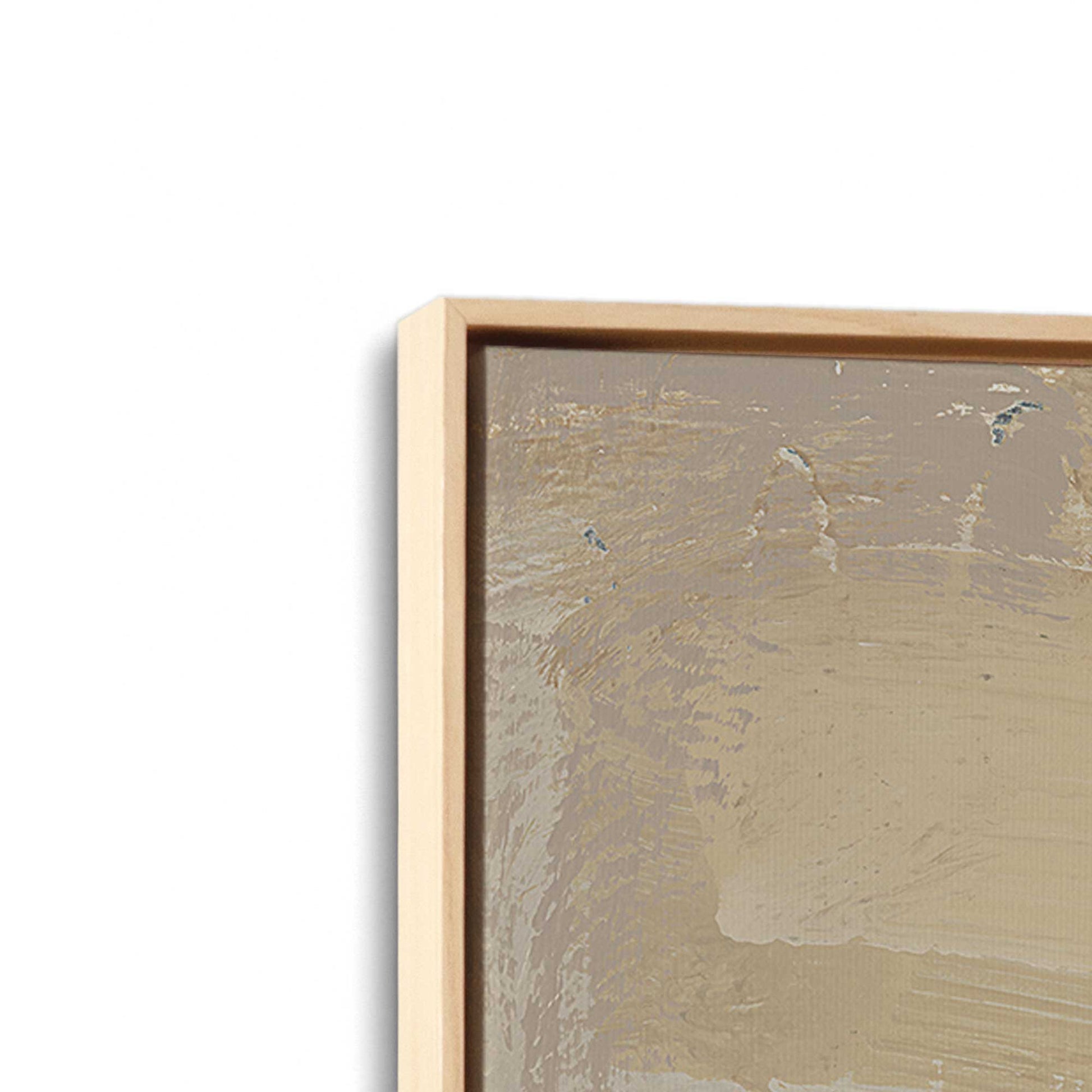 [Color:American Maple], Picture of art in a American Maple frame at an angle
