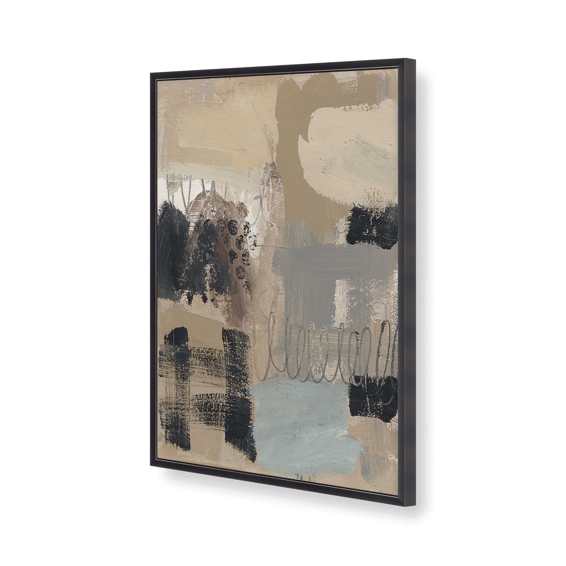 [Color:Weathered Zinc], Picture of art in a Weathered Zinc frame of the corner