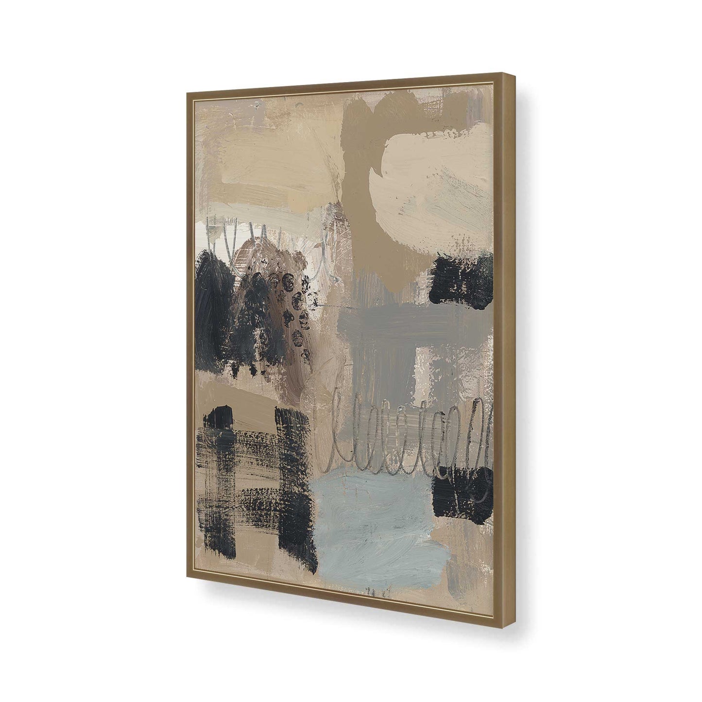 [Color:Brushed Gold], Picture of art in a Brushed Gold frame of the corner