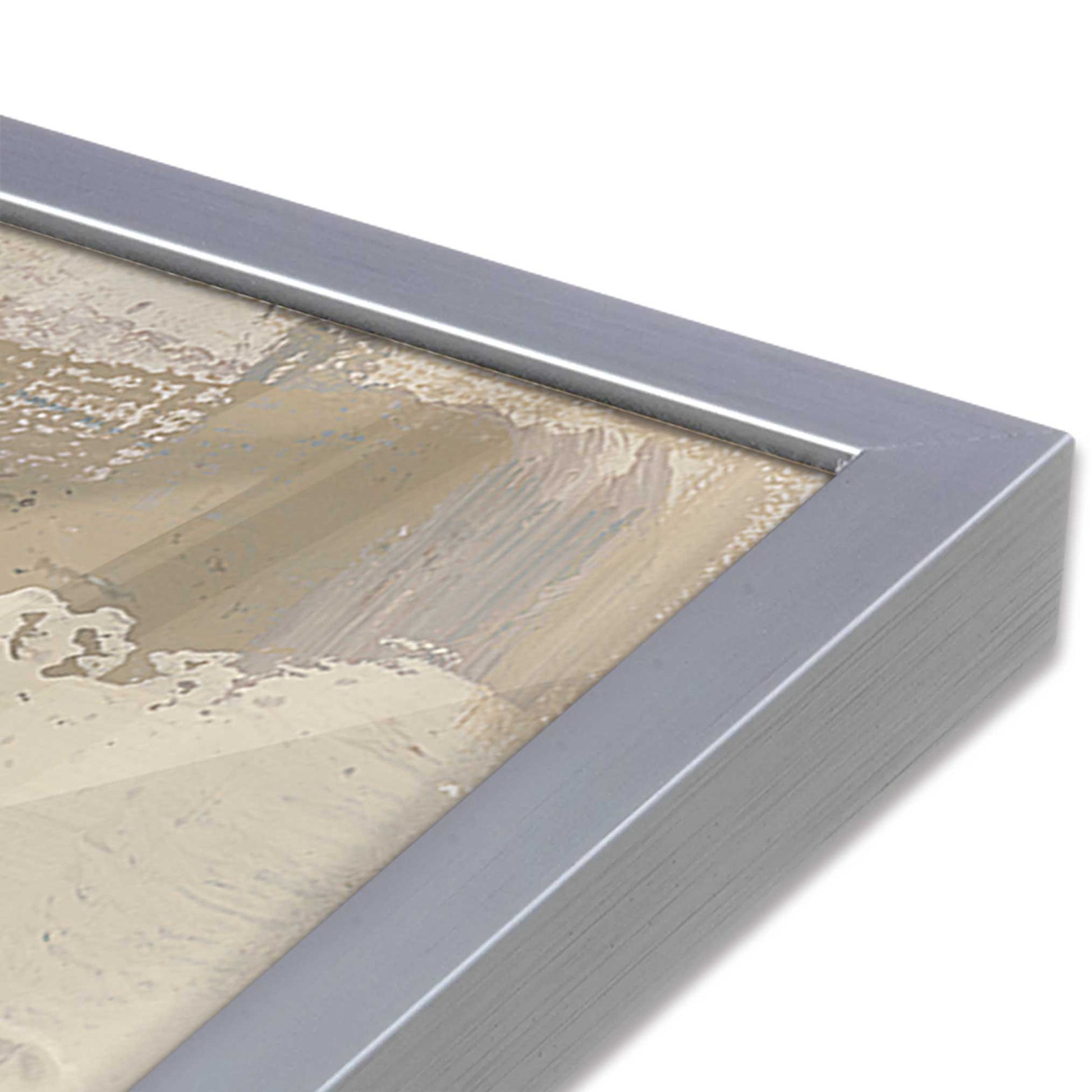 [Color:Polished Chrome], Picture of art in a Polished Chrome frame at an angle
