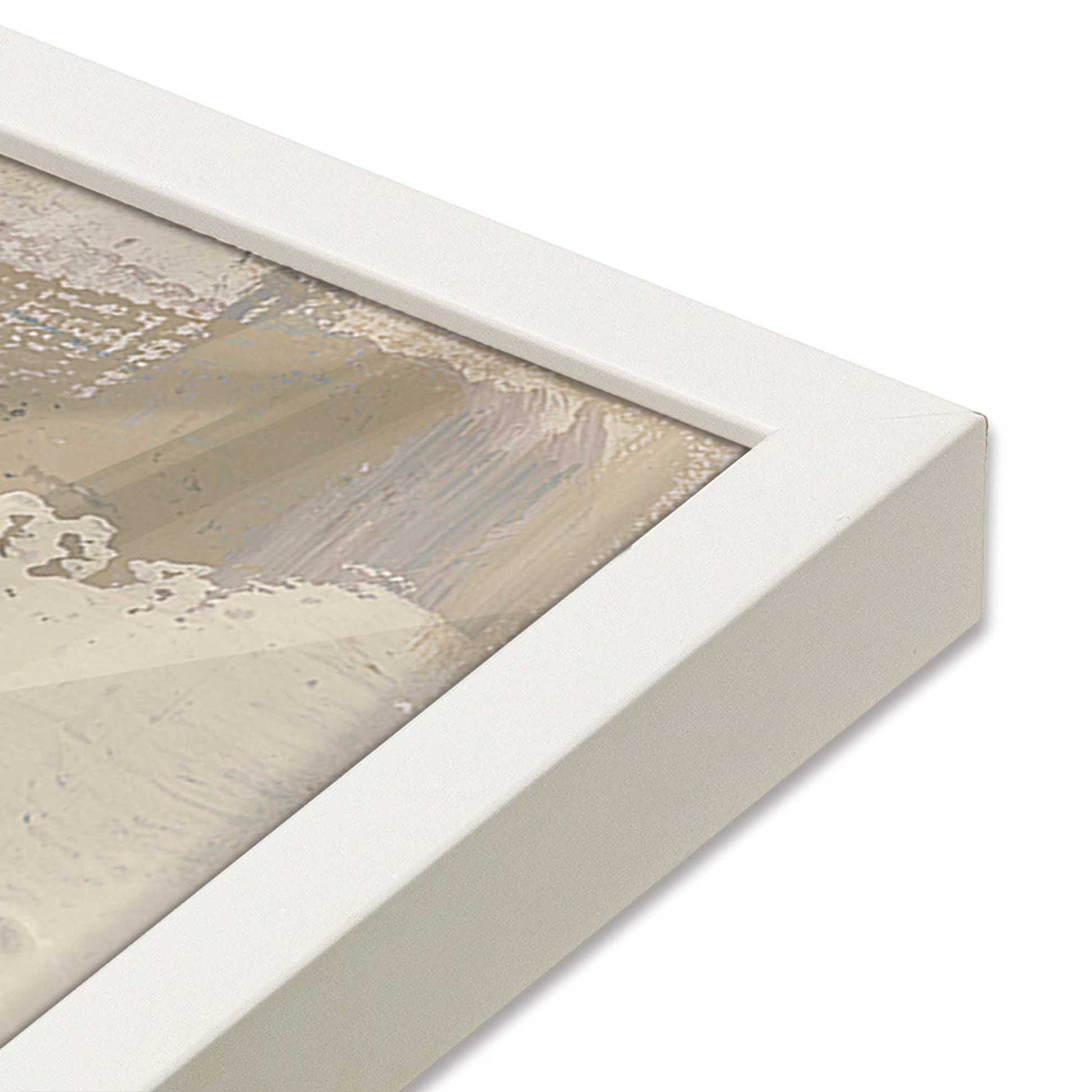 [Color:Opaque White], Picture of art in a Opaque White frame at an angle