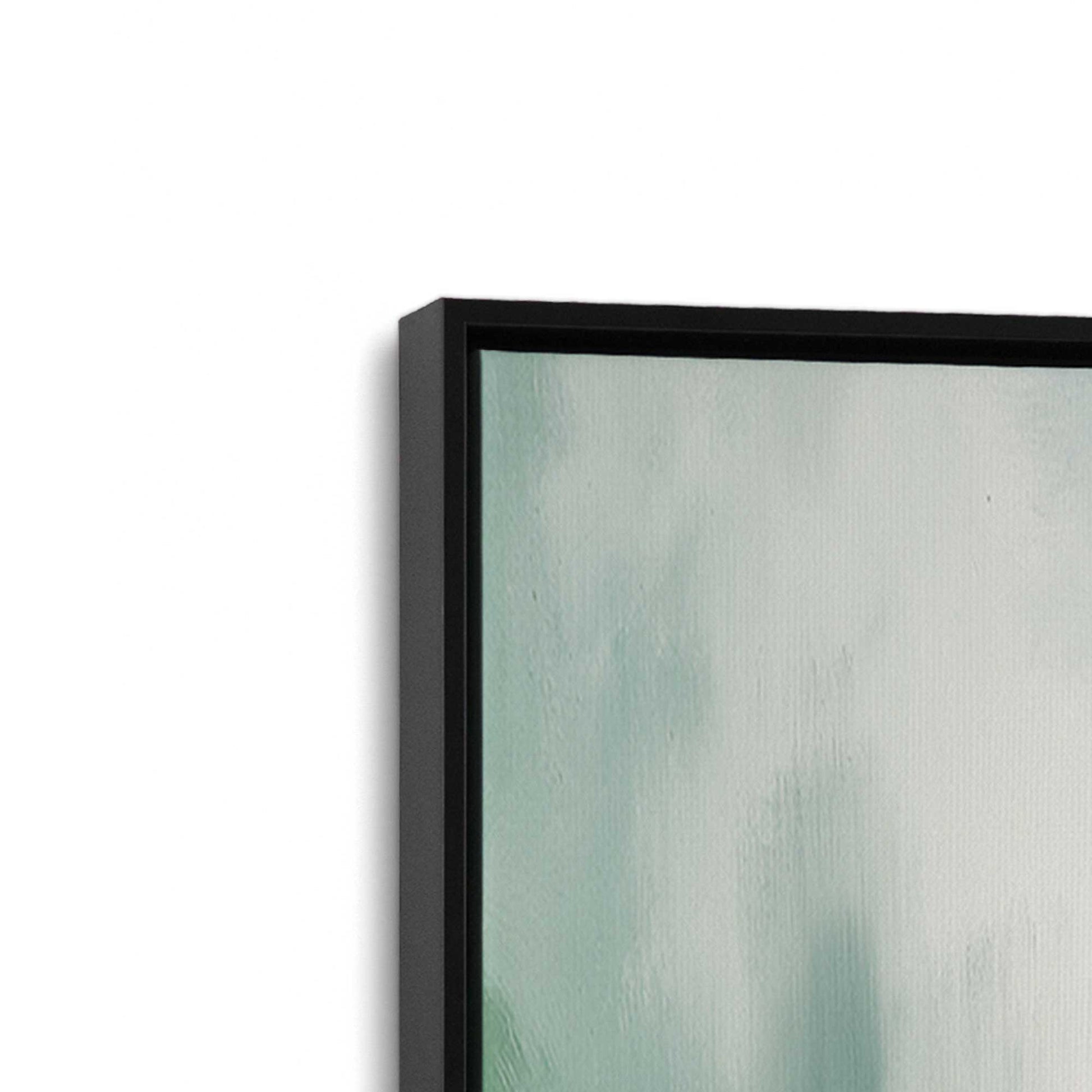 [Color:Satin Black], Picture of art in a Satin Black frame at an angle