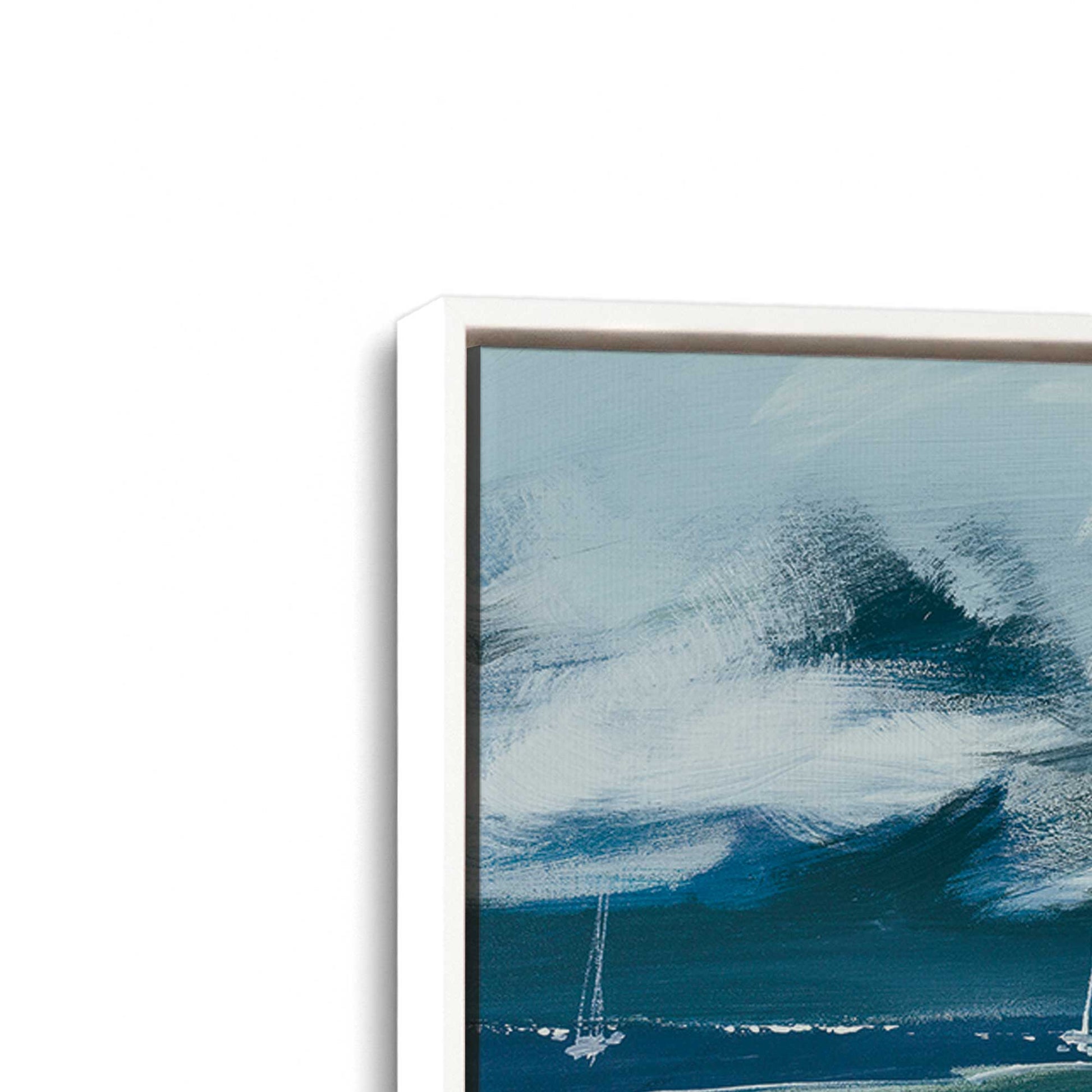 [Color:Opaque White], Picture of art in a White frame at an angle