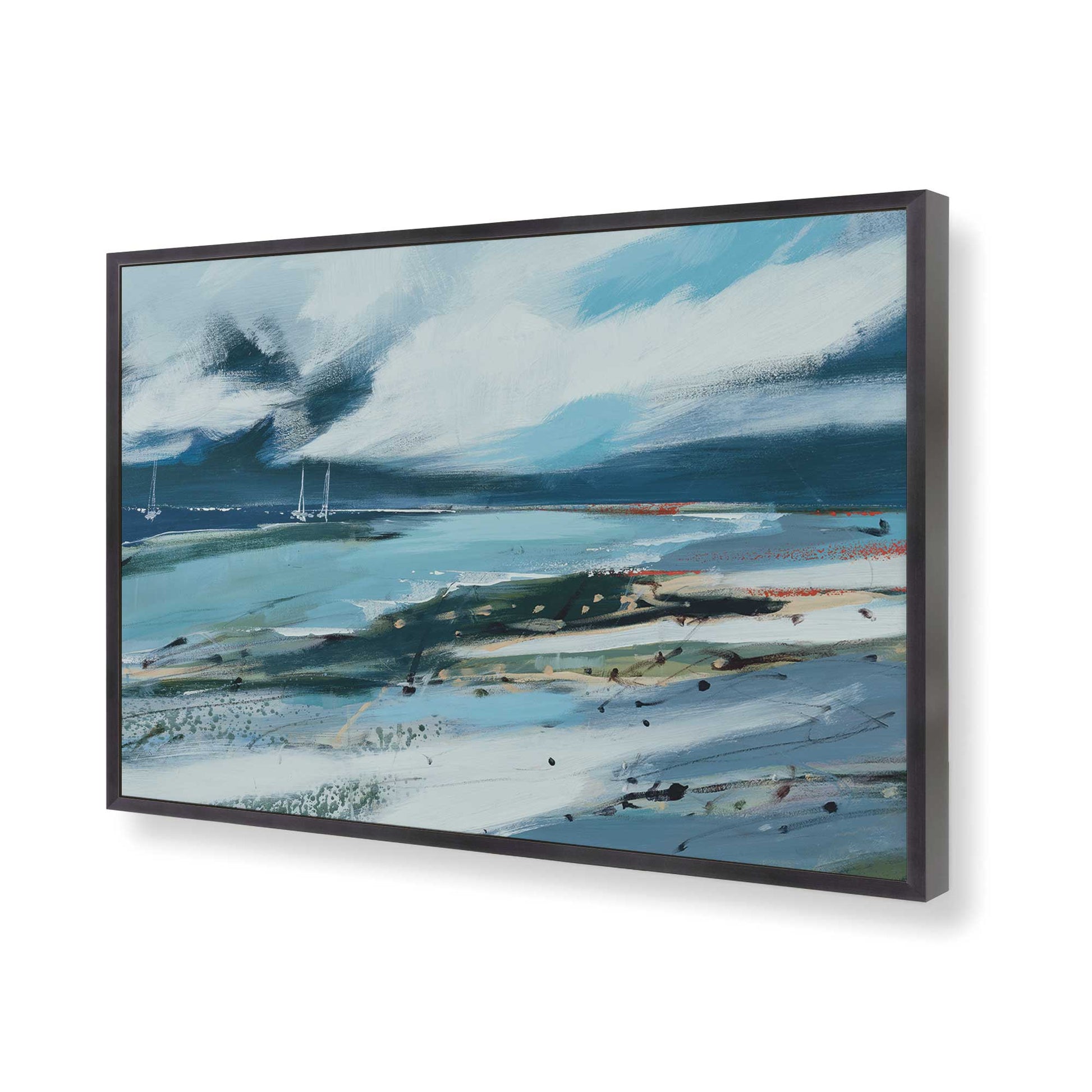 [Color:Weathered Zinc], Picture of art in a Weathered Zinc frame of the corner