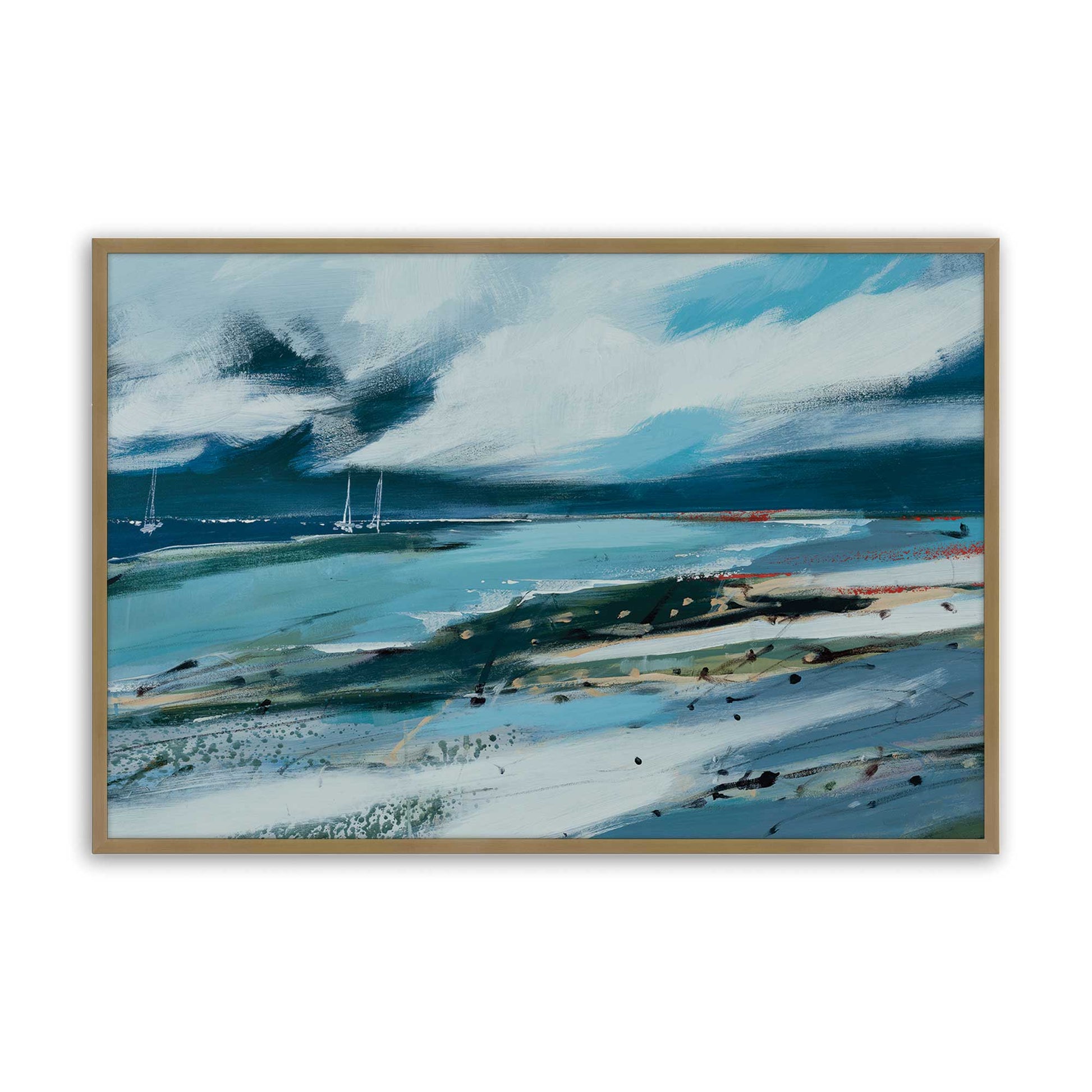 [Color:Brushed Gold], Picture of art in a Brushed Gold frame