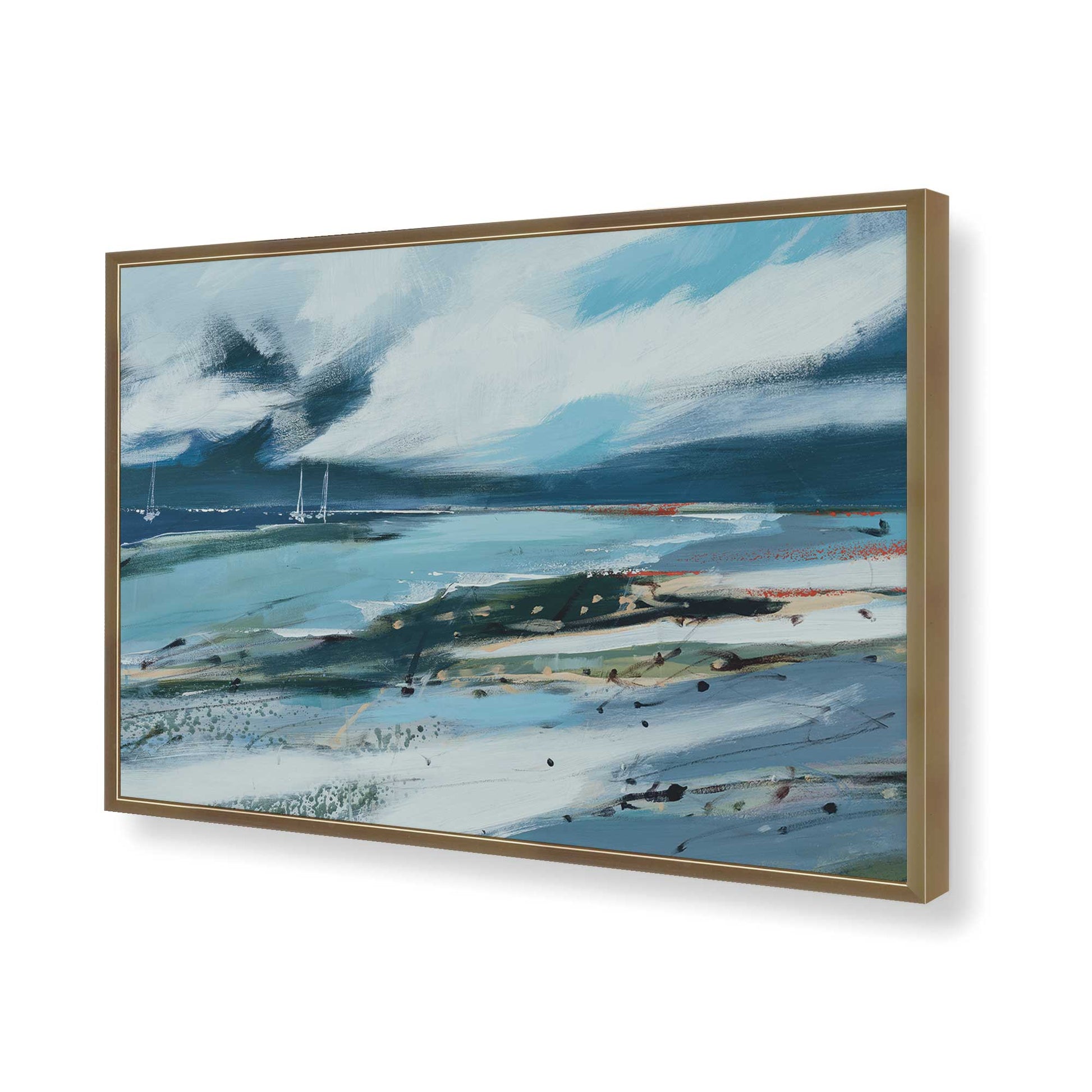 [Color:Brushed Gold], Picture of art in a Brushed Gold frame of the corner