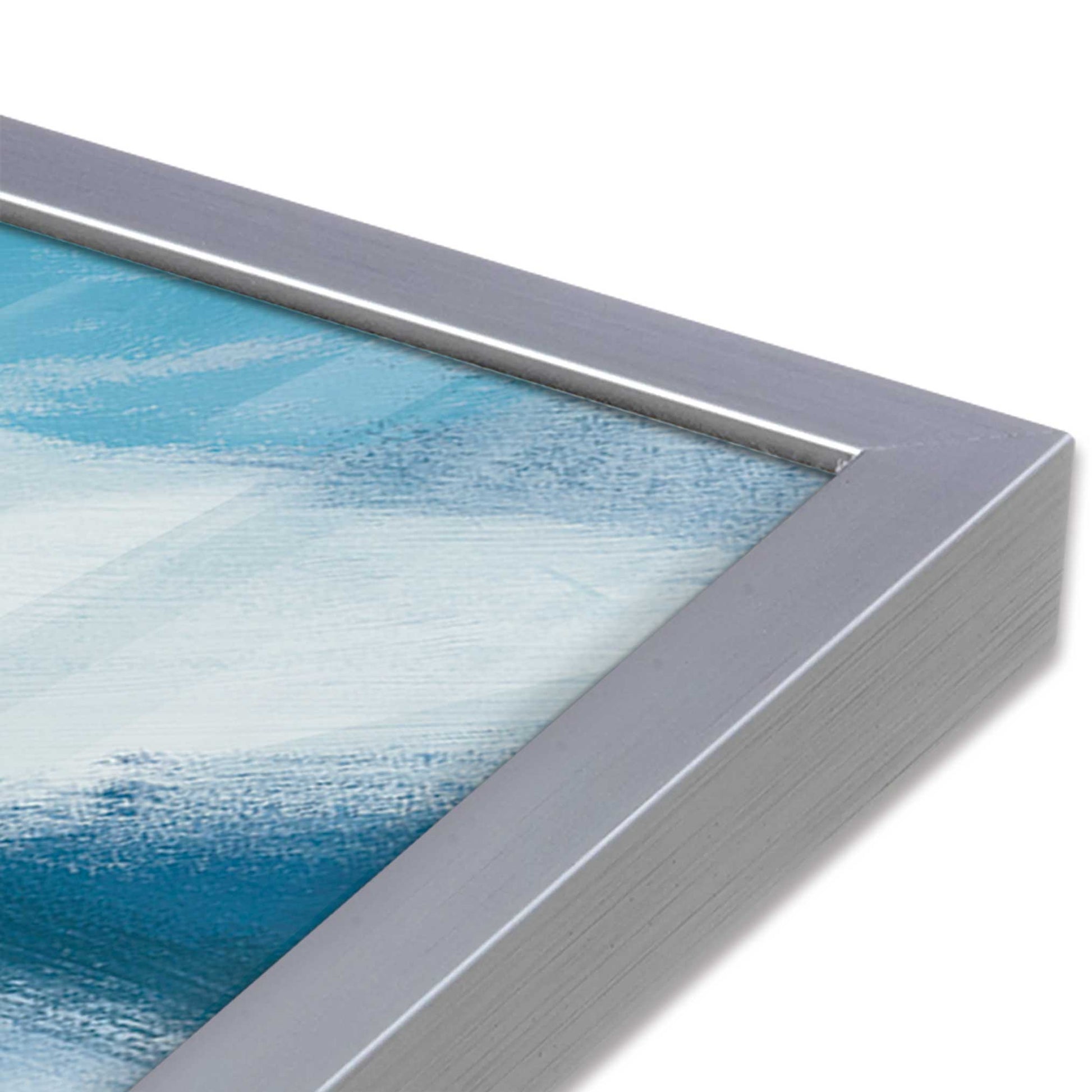 [Color:Polished Chrome], Picture of art in a Polished Chrome frame at an angle