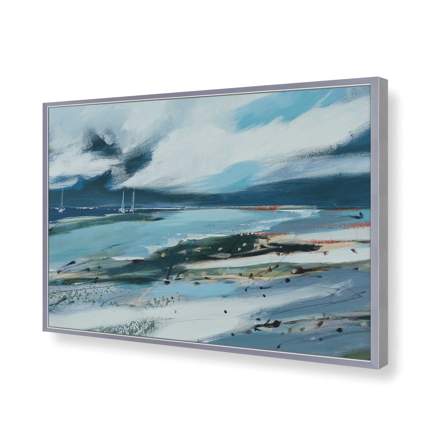 [Color:Polished Chrome], Picture of art in a Polished Chrome frame of the corner