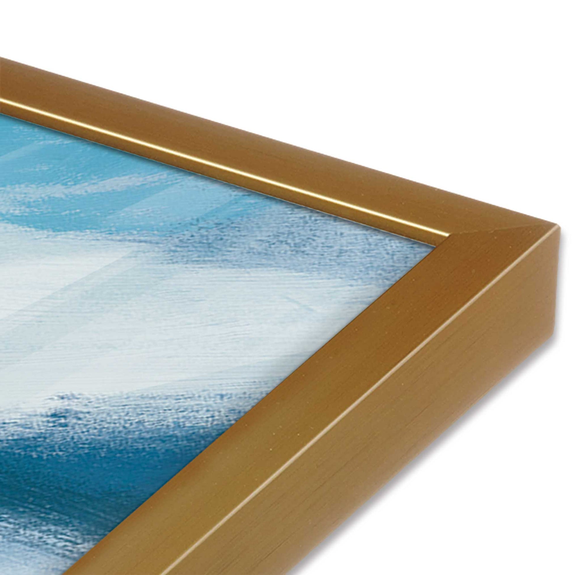 [Color:Polished Gold], Picture of art in a Polished Gold frame at an angle