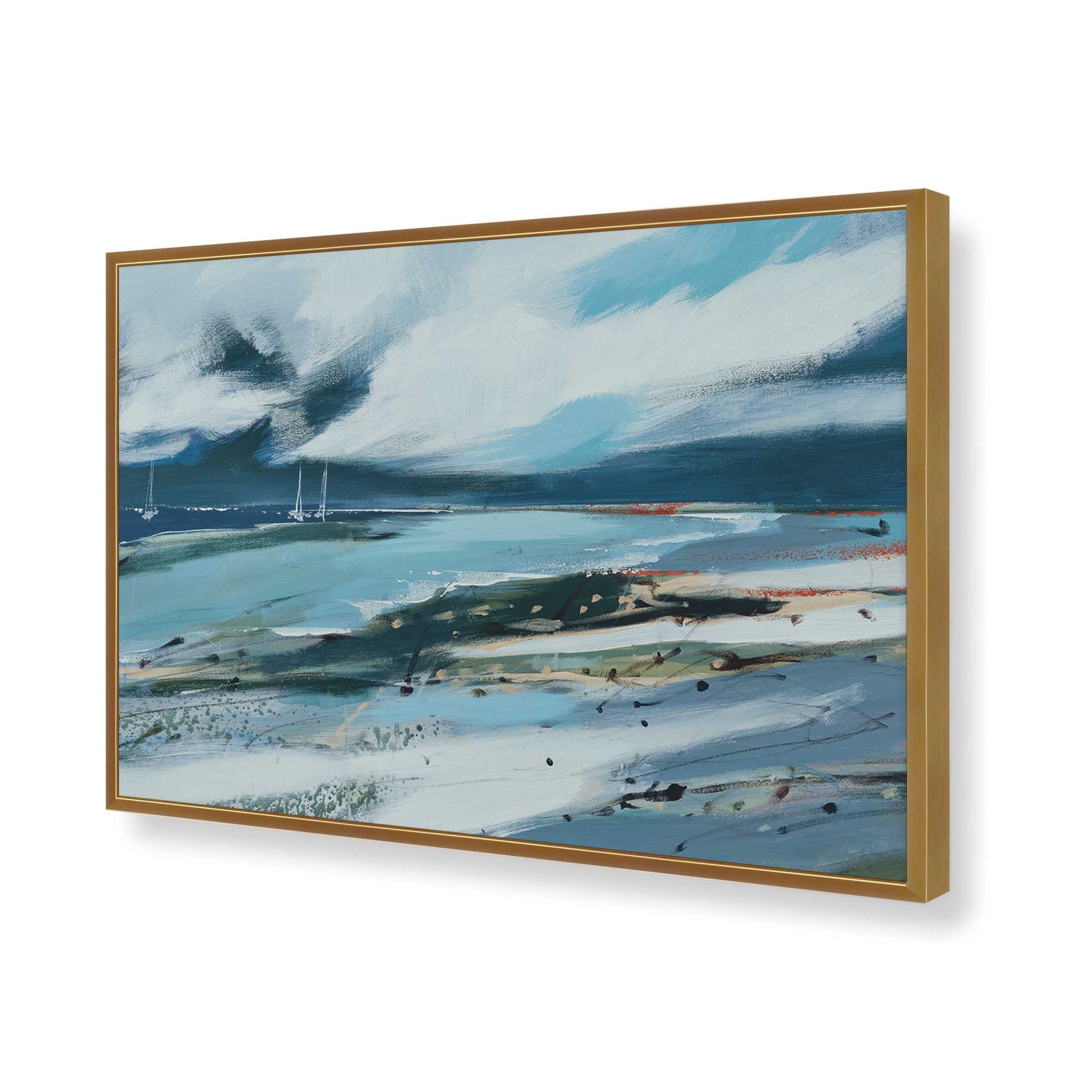 [Color:Polished Gold], Picture of art in a Polished Gold frame of the corner